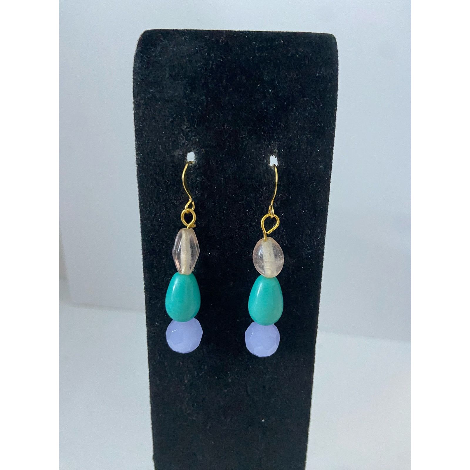 Handmade Upcycled colorful bead earrings Size ONE SIZE - 1 Thumbnail