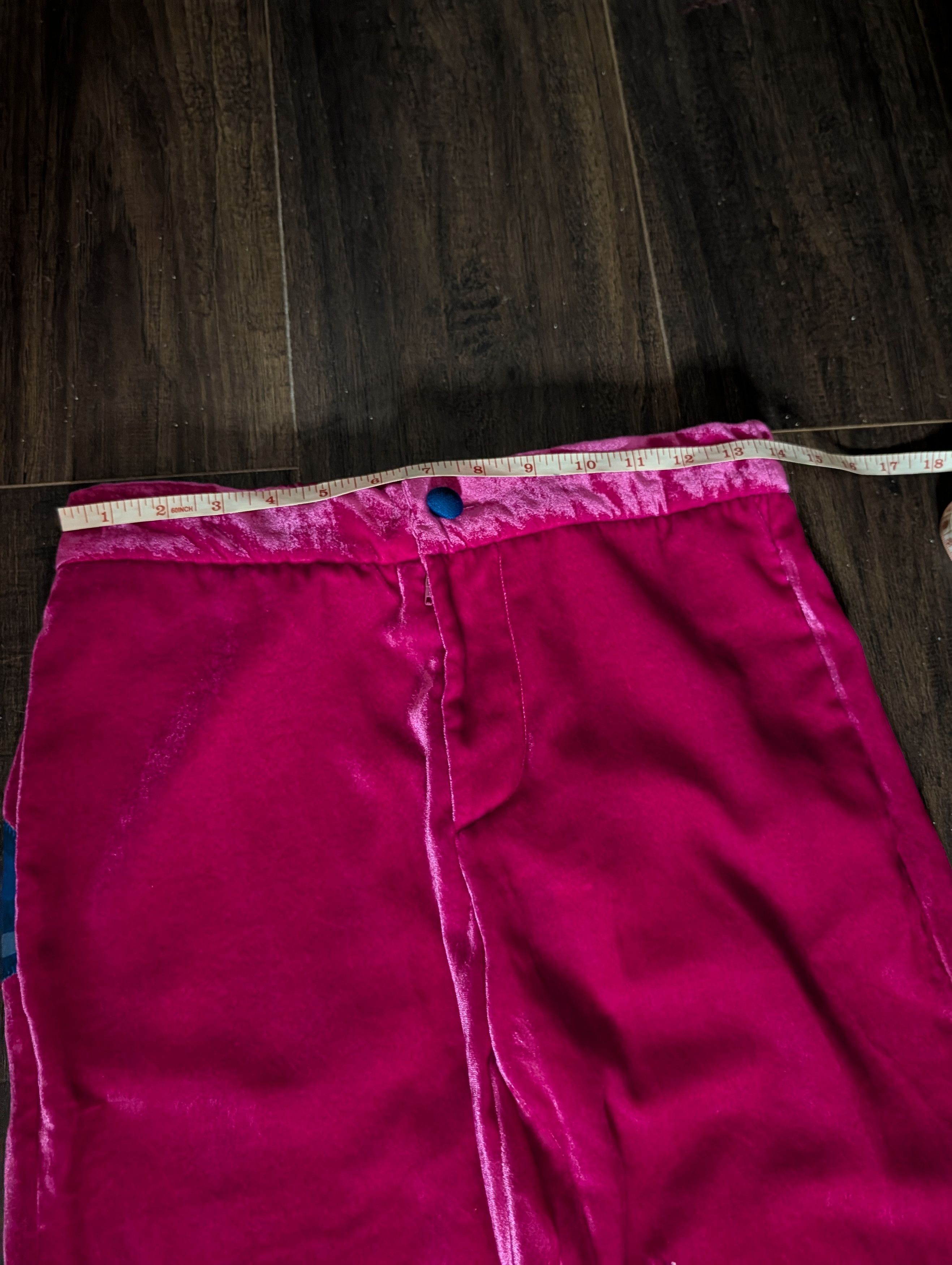 Cout de la Liberte MEMBERS OF THE RAGE Velvet Fuscia Flared Patch Pants Size US 30 / EU 46 - 17 Thumbnail