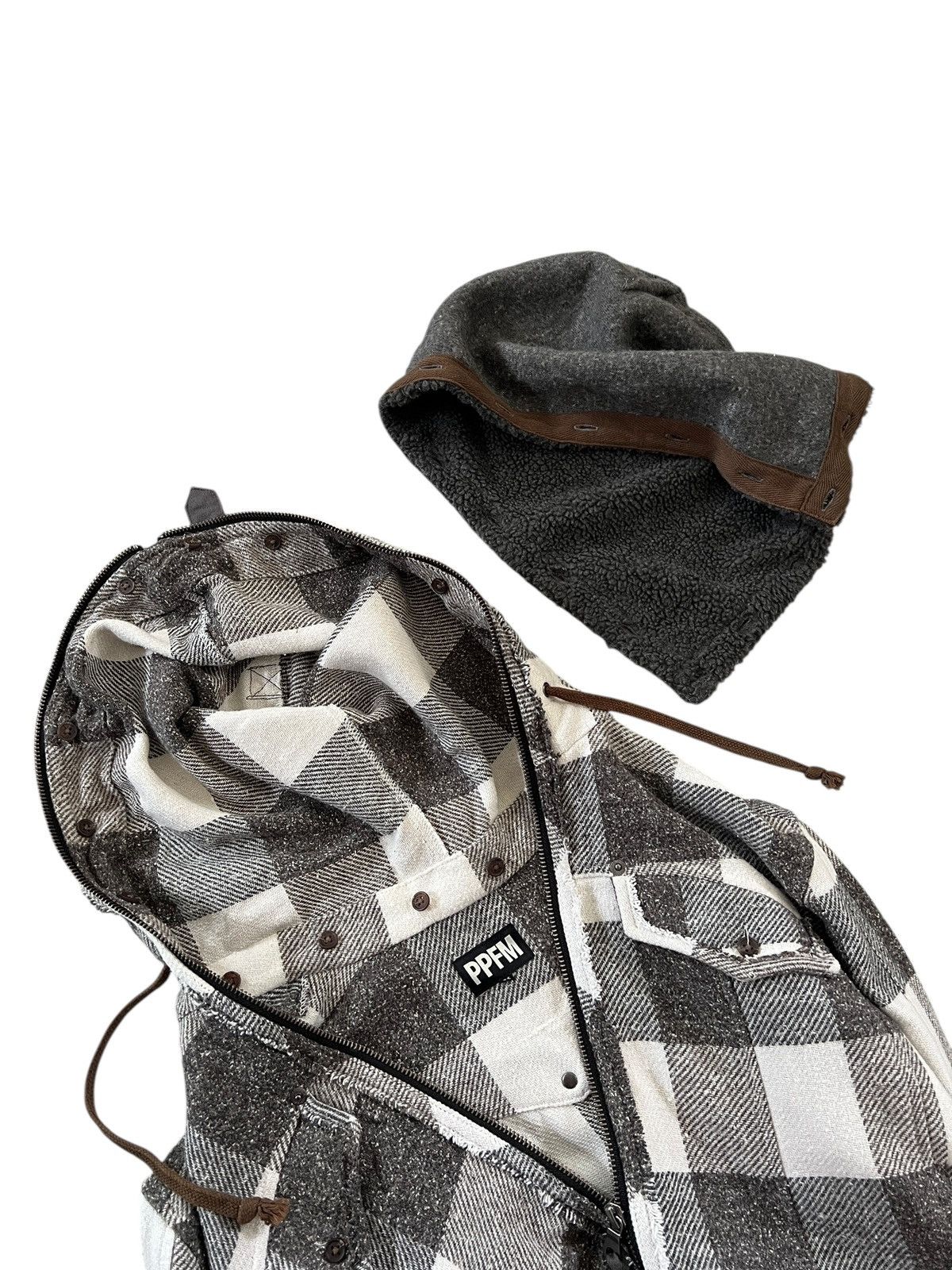 PPFM PPFM Plaid Full Zipper Hooded Jacket Size US M / EU 48-50 / 2 - 5 Thumbnail