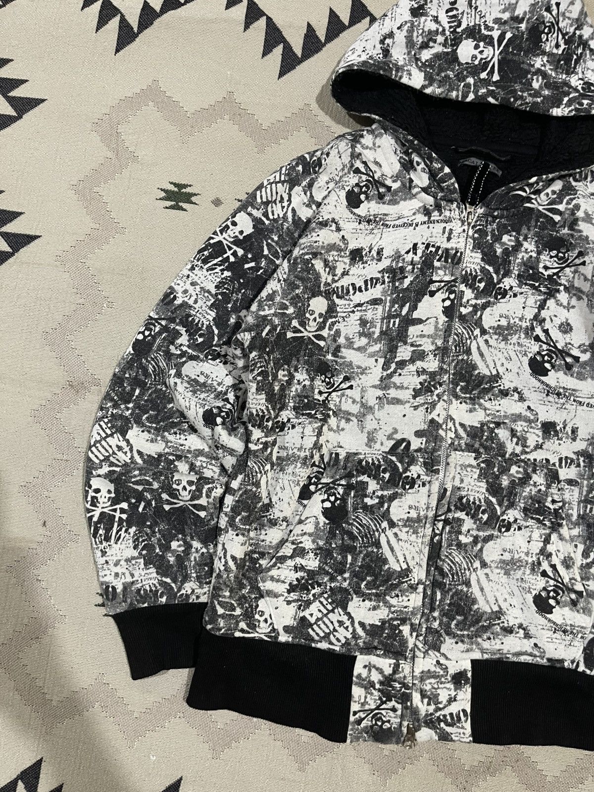 If Six Was Nine 2000s GOTHIC GRUNGE STYLE FULL PRINT HOODIE FLEECE LINEN Size US M / EU 48-50 / 2 - 3 Thumbnail
