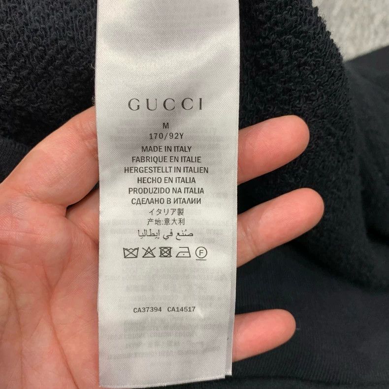 Gucci Gucci Black rhinestone sequin lightning letter logo hoodie Size US M / EU 48-50 / 2 - 7 Thumbnail
