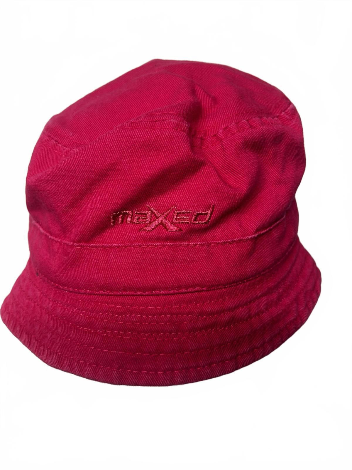 Designer Maxed Red Bucket Hat - Stylish Unisex Headwear Size ONE SIZE - 4 Thumbnail