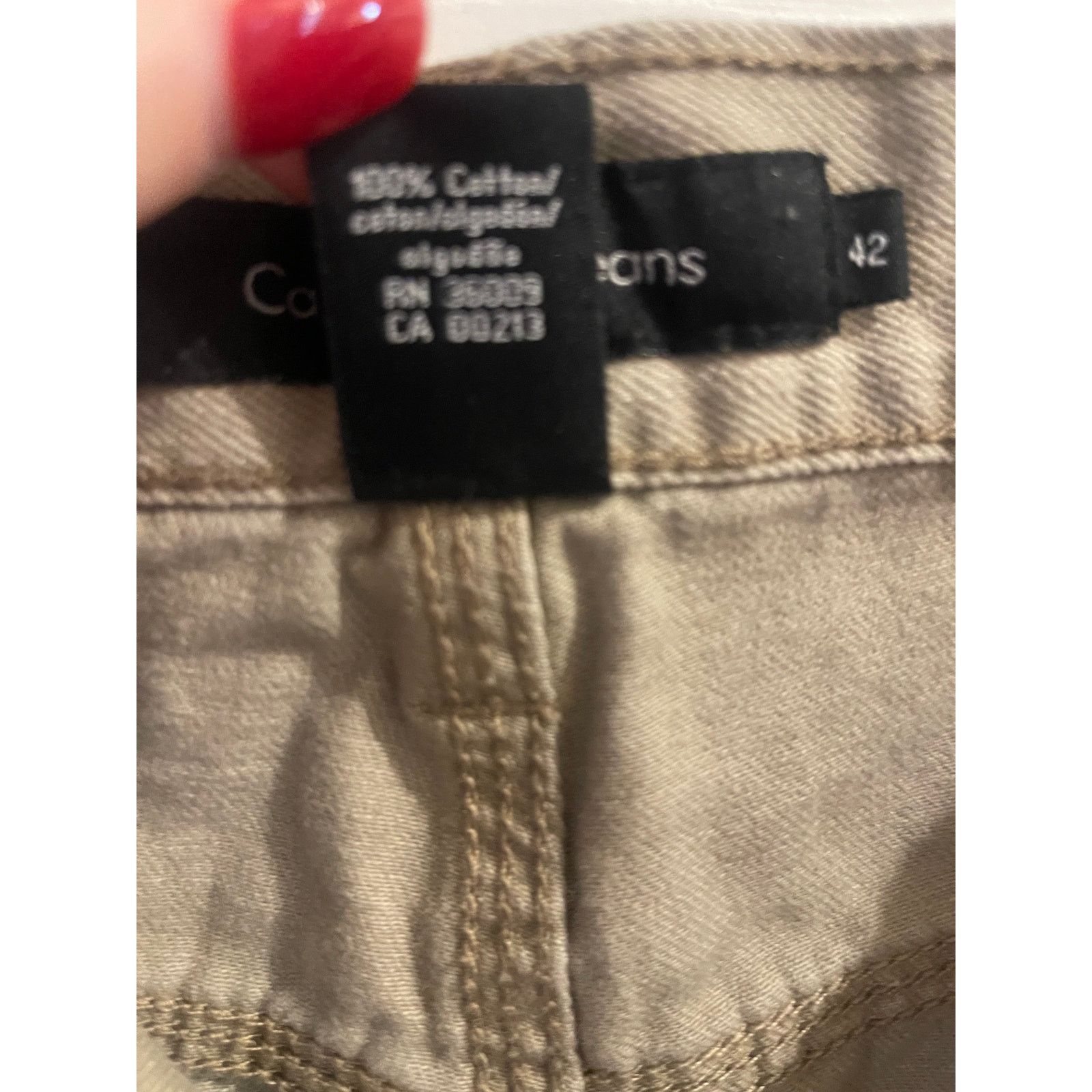 Calvin Klein Calvin Klein Jeans Men’s Khaki Straight Leg Pants Size 42 Size US 42 / EU 58 - 7 Thumbnail