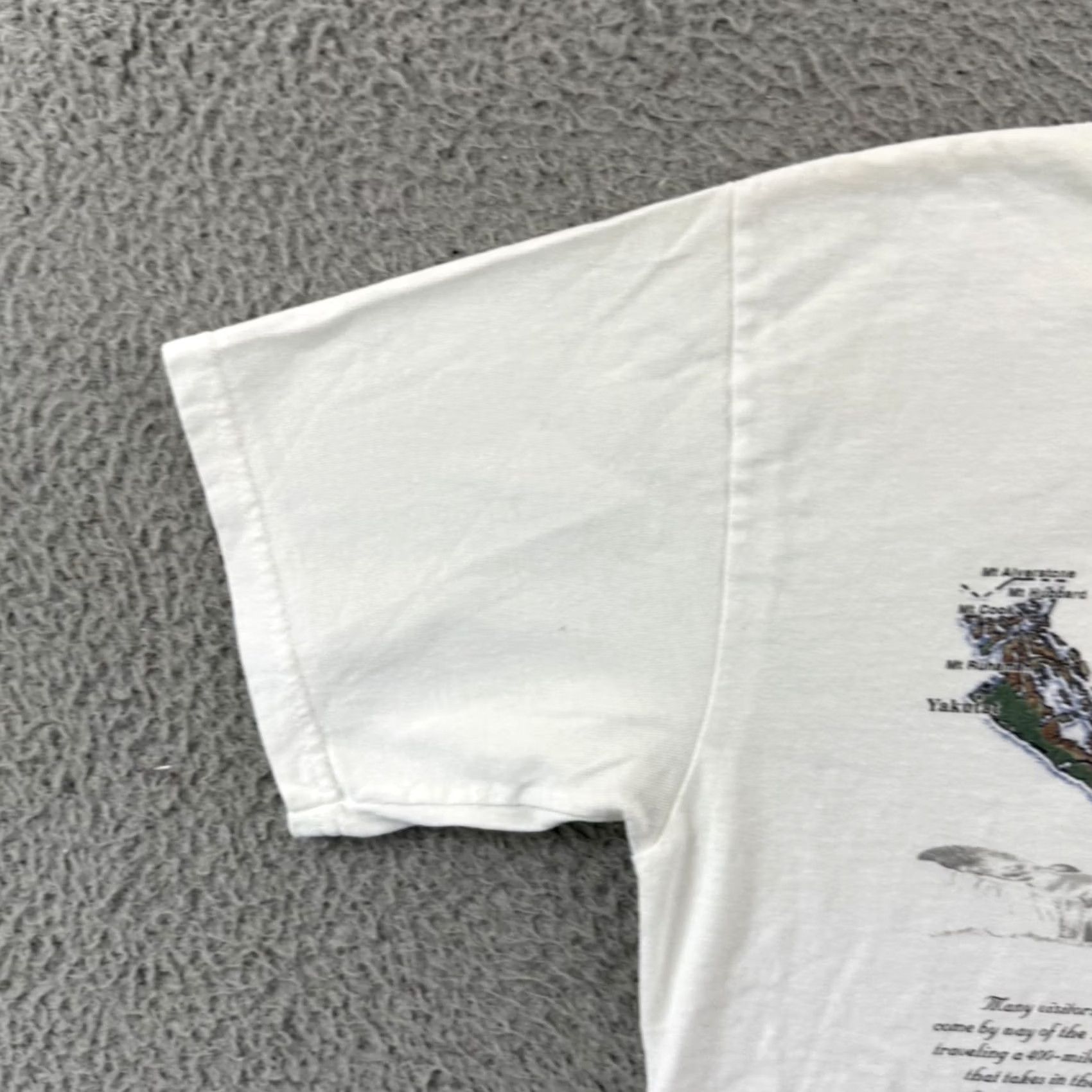 Anvil VINTAGE Alaska Shirt Mens Medium White The Inside Passage 90s Short Sleeve USA Size US M / EU 48-50 / 2 - 4 Thumbnail