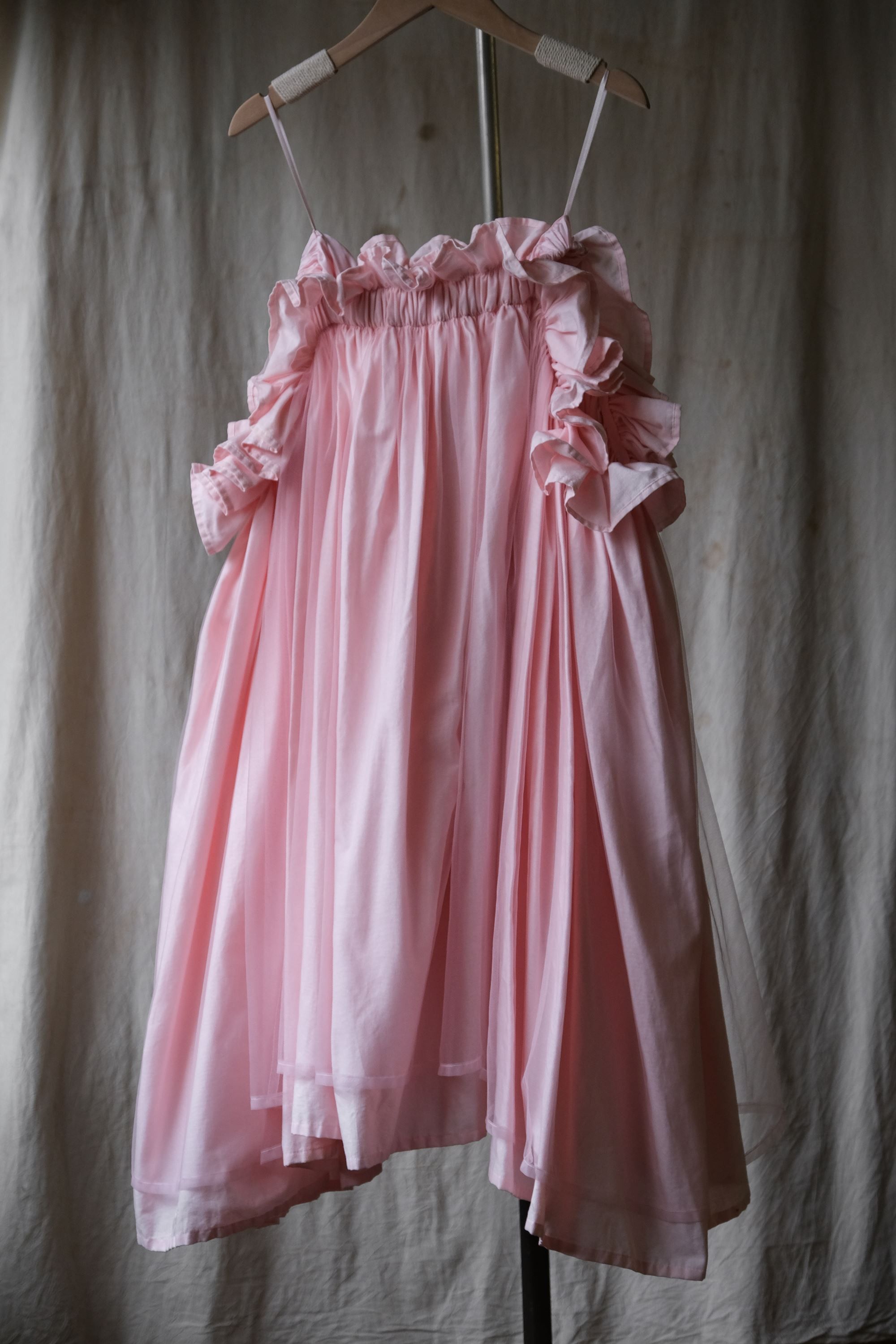 Noir Kei Ninomiya noir kei ninomiya COMME des GARCONS Pink Tulle Tank Dress Size XS / US 0-2 / IT 36-38 - 5 Thumbnail