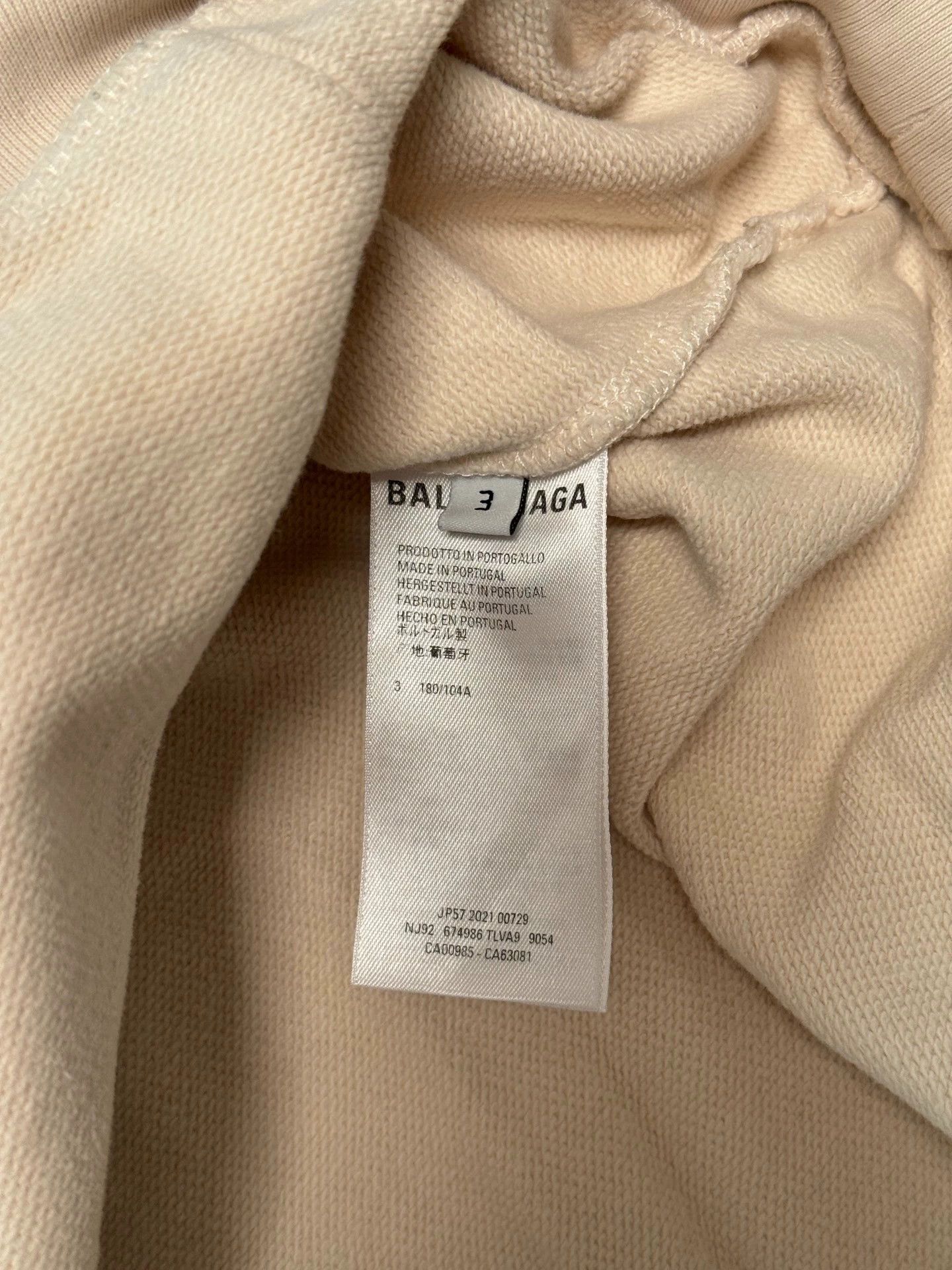 Balenciaga Balenciaga WW Excl Logo Hoodie Cream 3 Size US L / EU 52-54 / 3 - 8 Thumbnail