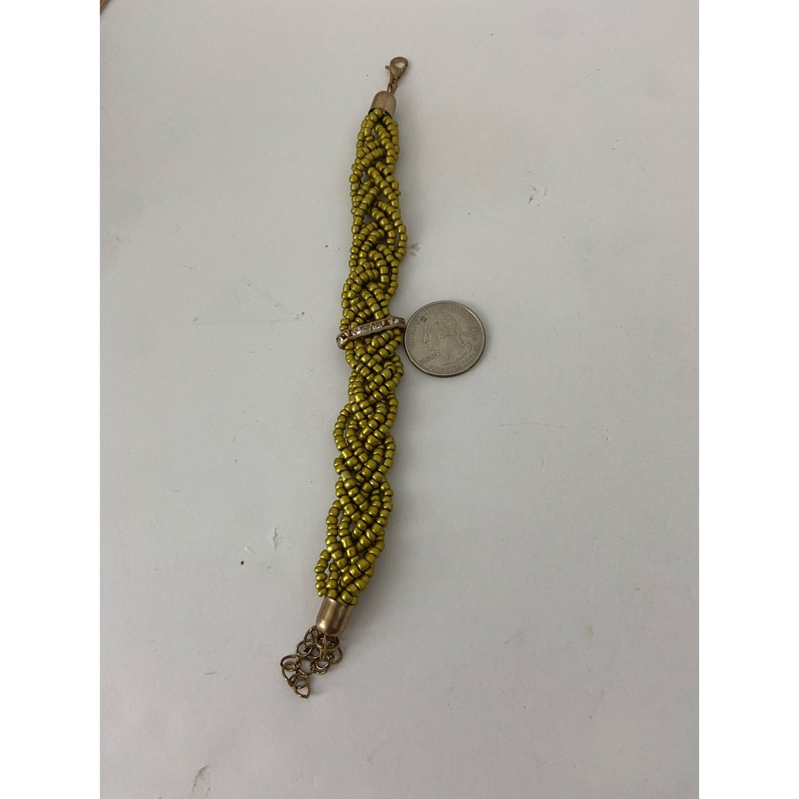 Handmade yellow beaded bracelet Size ONE SIZE - 2 Thumbnail