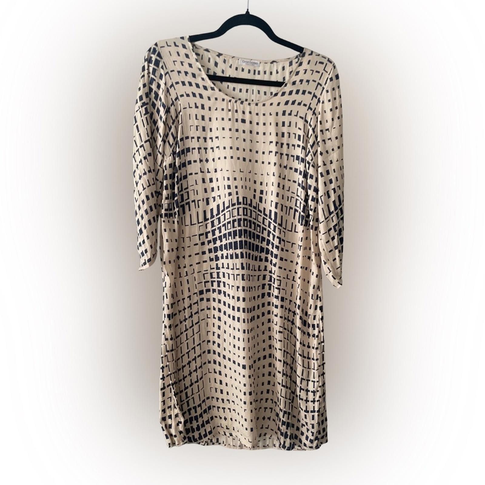 Gran Sasso Gran Sasso Navy Geometric Print, IT 46 (US 10/12) Size ONE SIZE - 3 Thumbnail