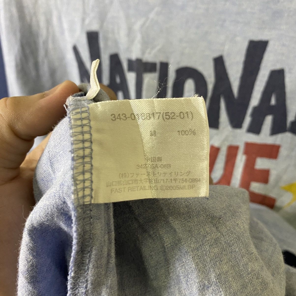 Vintage Y2K National League MLB All Teams Baseball T Shirt Size US L / EU 52-54 / 3 - 6 Thumbnail