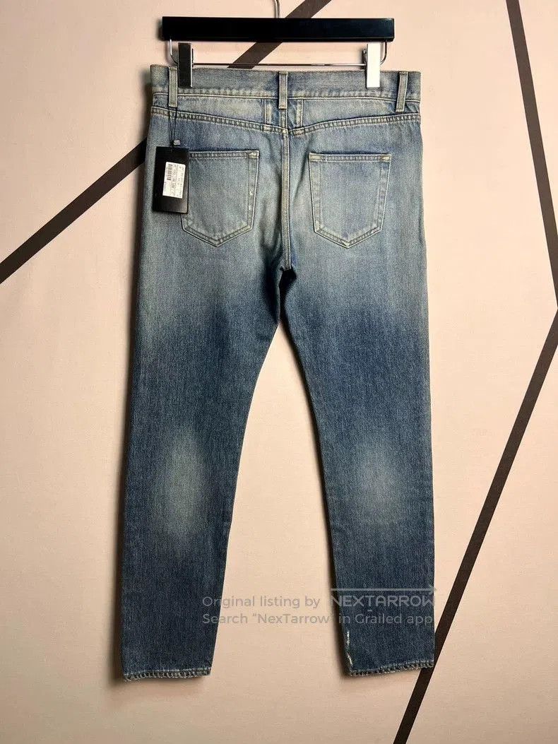 Saint Laurent Paris Saint Laurent Washed Blue Distressed Jeans. Size US 31 - 2 Thumbnail