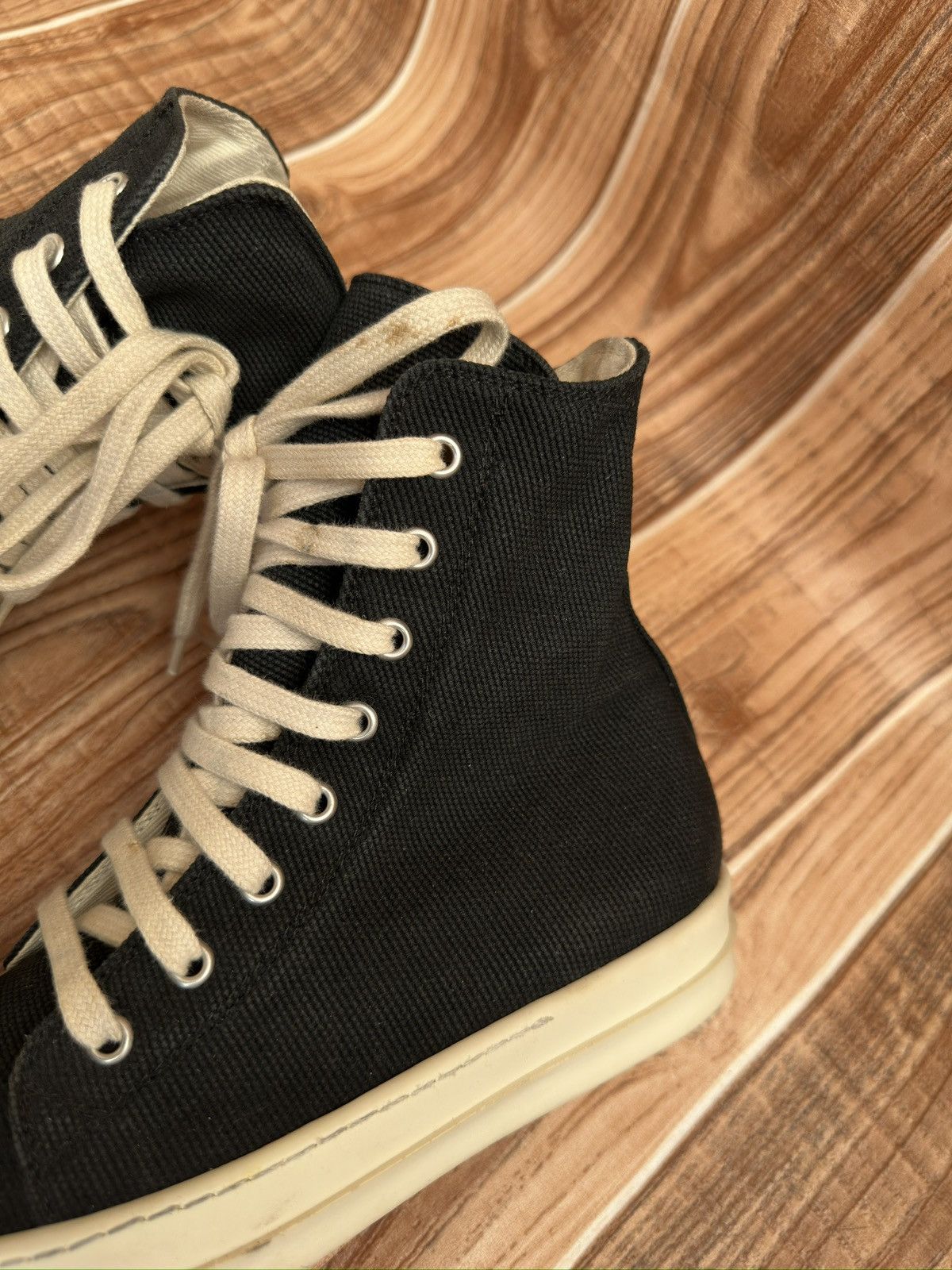 Rick Owens Rick Owens DRKSHDW Canvas Ramones High Tops Size US 6 / IT 36 - 18 Thumbnail