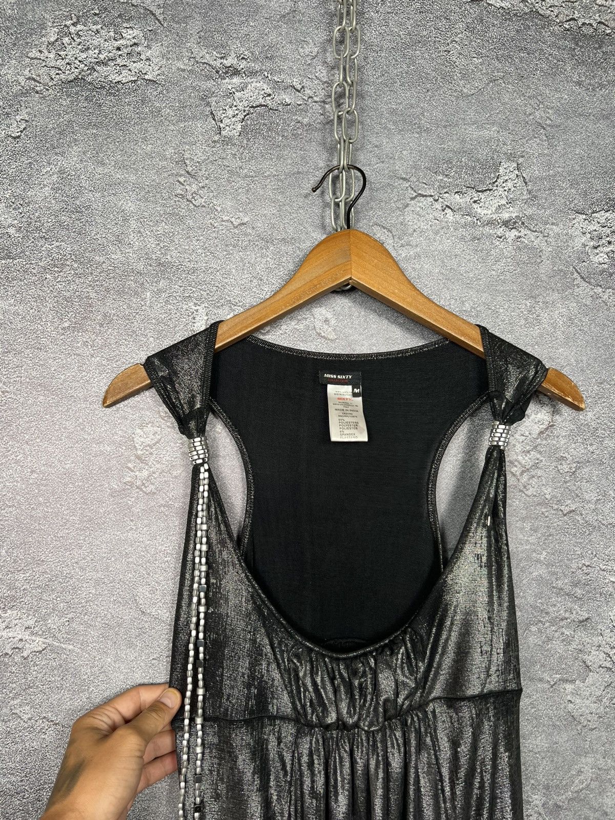 Miss Sixty Miss Sixty Y2K Vintage Shimmery Metallic Sleeveless Dress Size M / US 6-8 / IT 42-44 - 10 Thumbnail