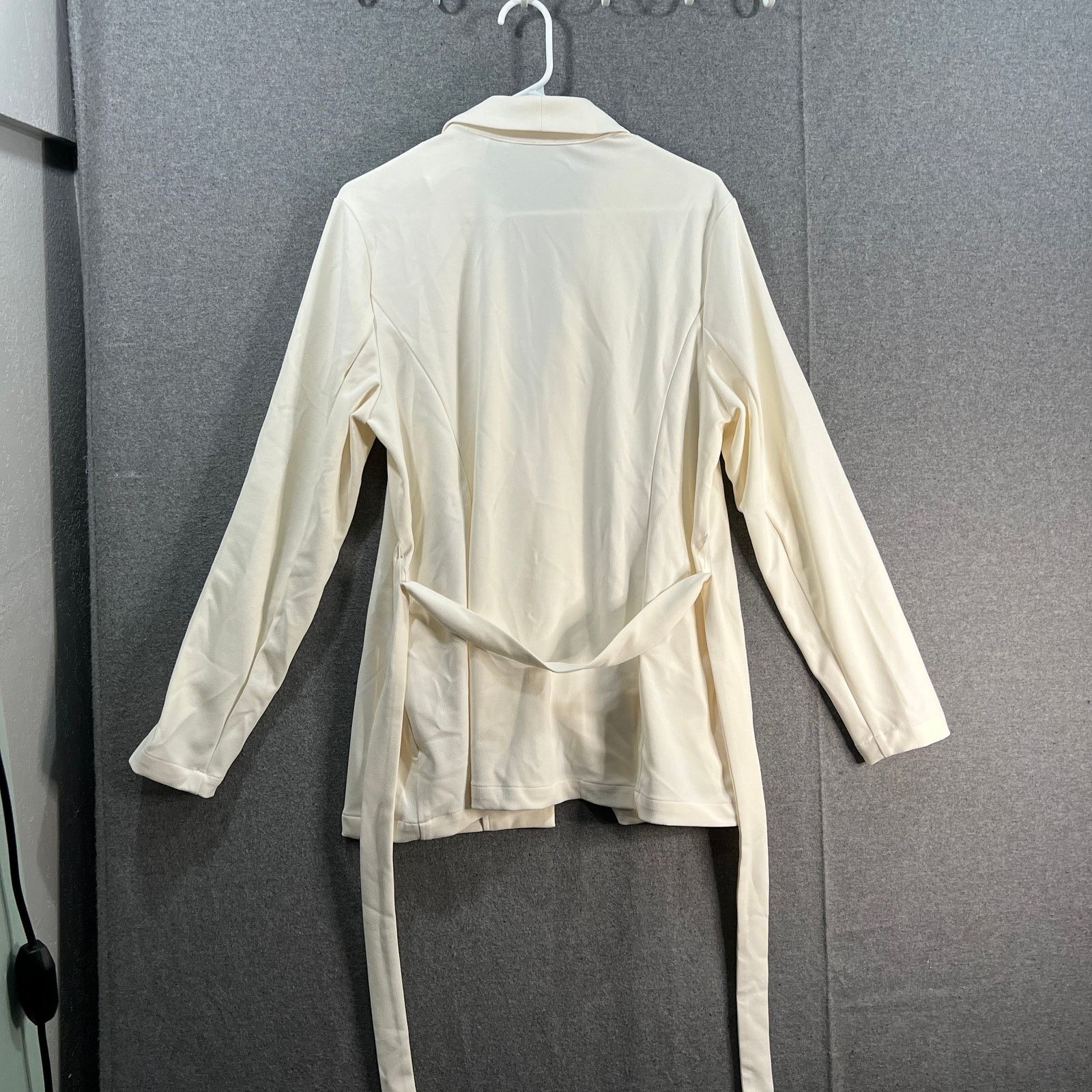 Other Girl With Curves Womens Cardigan Bi-Stretch Blazer Ivory Size M / US 6-8 / IT 42-44 - 2 Thumbnail