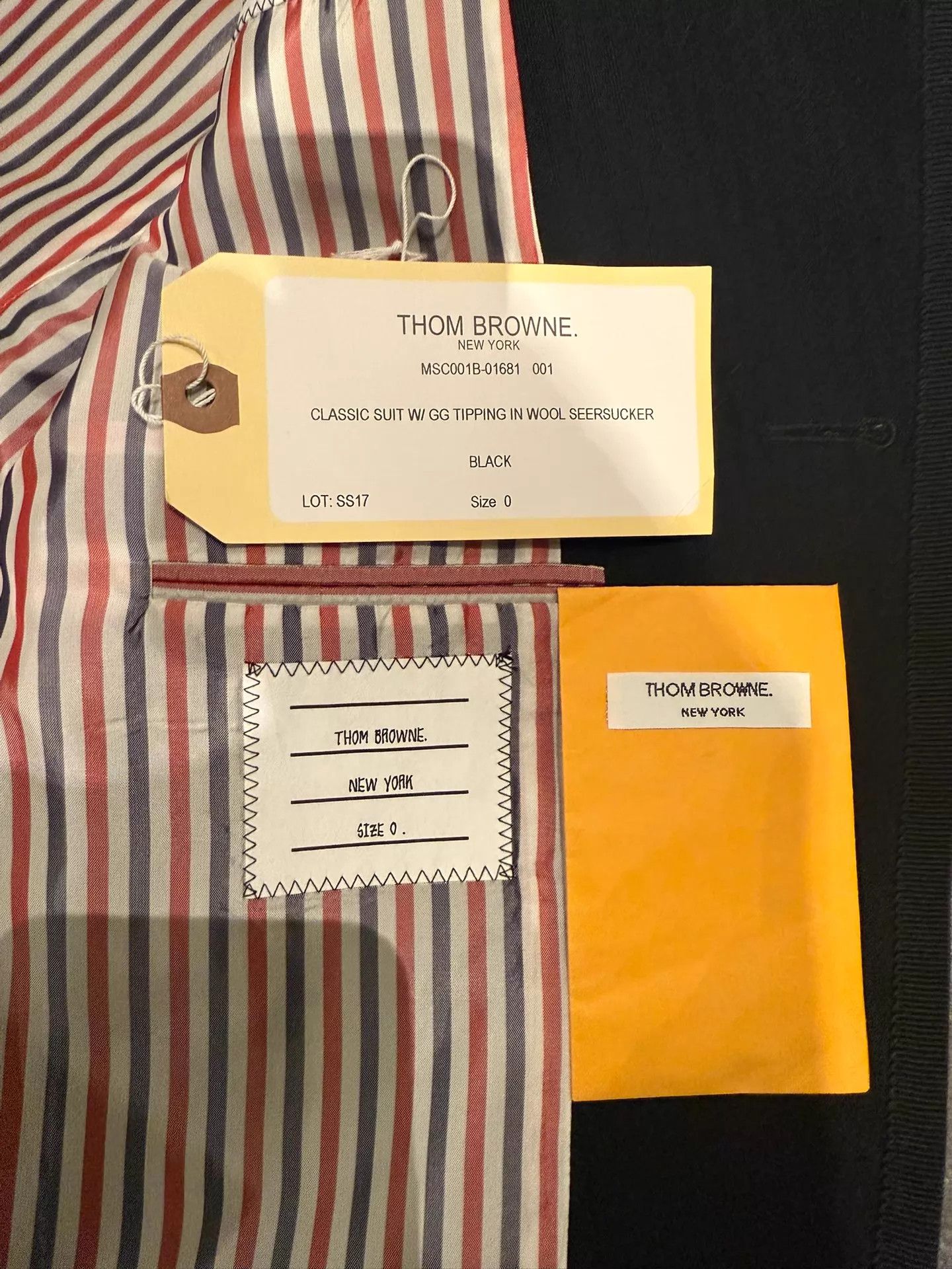 Thom Browne Thom Browne Classic Black Piping Wool Suit Size0 Size US XS / EU 42 / 0 - 4 Thumbnail