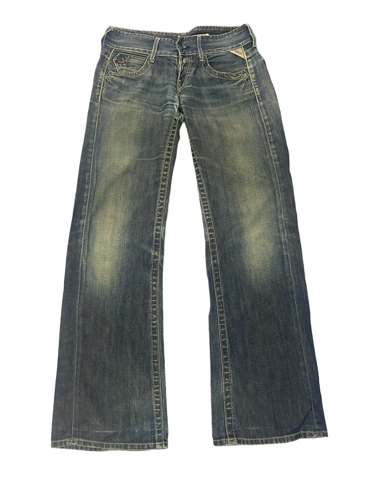 Japanese Brand × Replay × Vintage ❌SUMMER SALE❌ REPLAY DISTRESSED JEANS FLARE DENIM Size US 30 / EU 46 - 1 Thumbnail