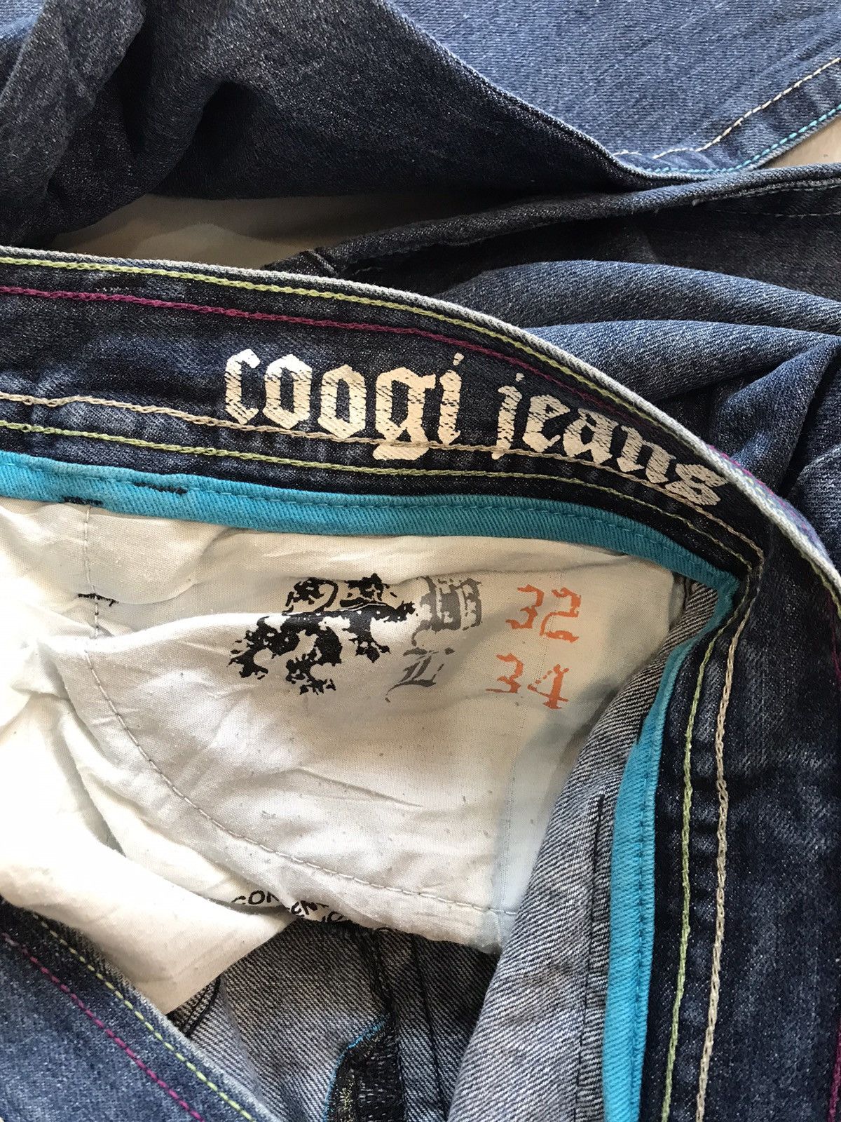 Coogi × Vintage Vintage Coogi sword ⚔️ sneck embroidered denim Size US 32 / EU 48 - 11 Thumbnail