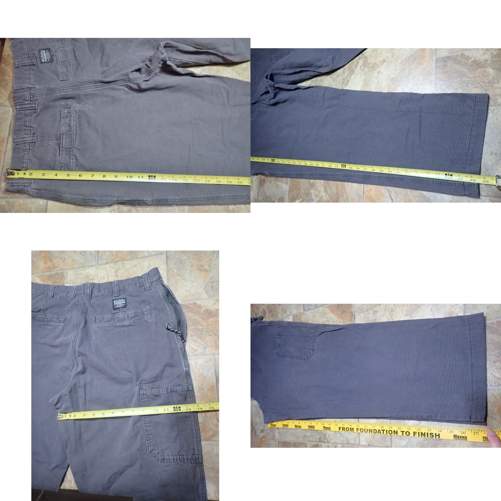 CLOT VINTAGE Columbia Mens Pants 36 Gray Cotton Canvas Straight Leg Work Hiking Casual 90s Mens Size US 36 / EU 52 - 8 Thumbnail