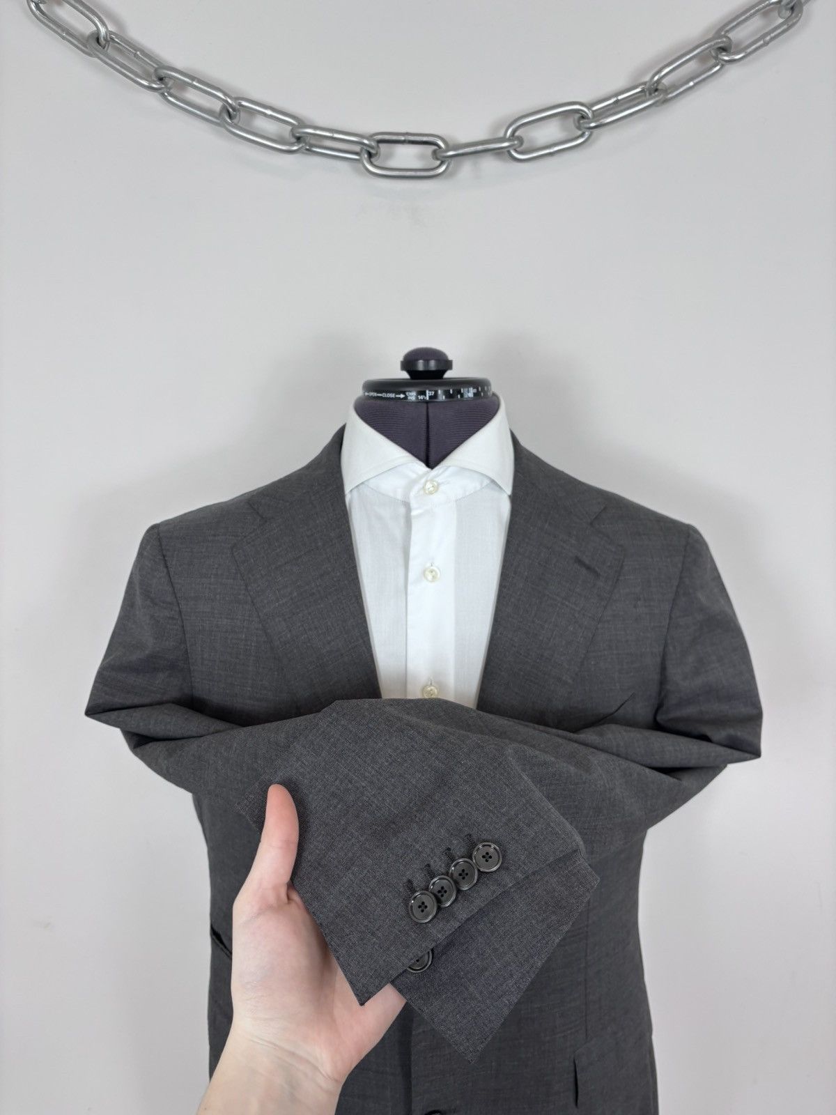 Tagliatore Tagliatore Men’s 2-Piece Gray Super 120s Wool Suit Size 40R - 6 Thumbnail