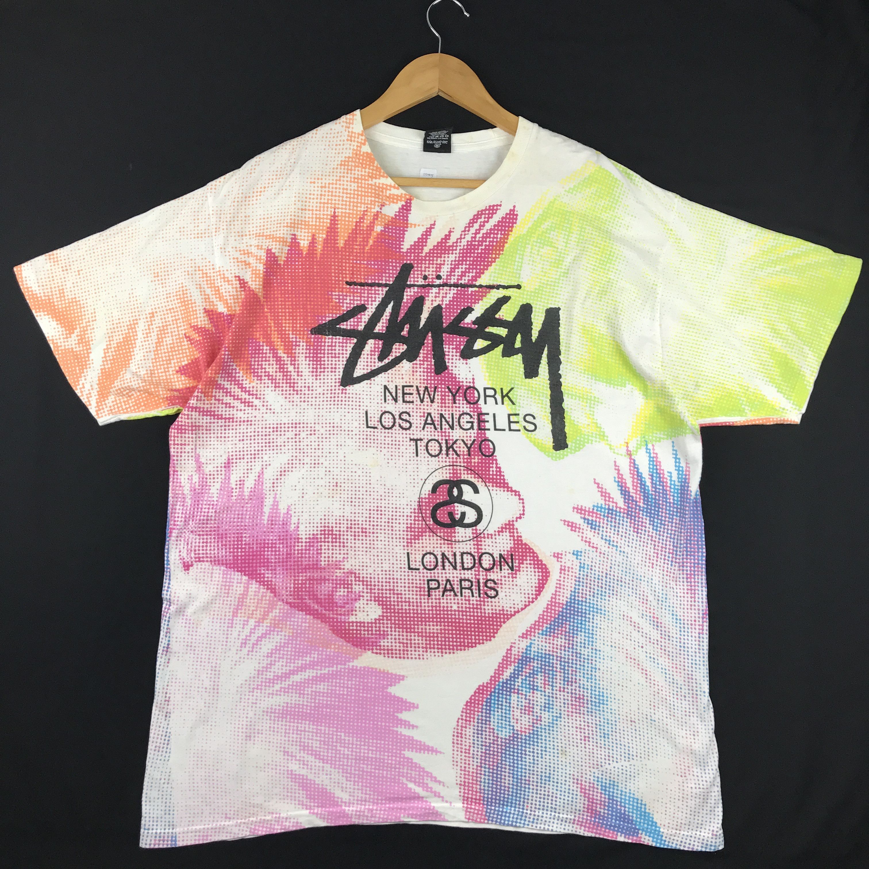 Vintage Stussy tie-dye full print