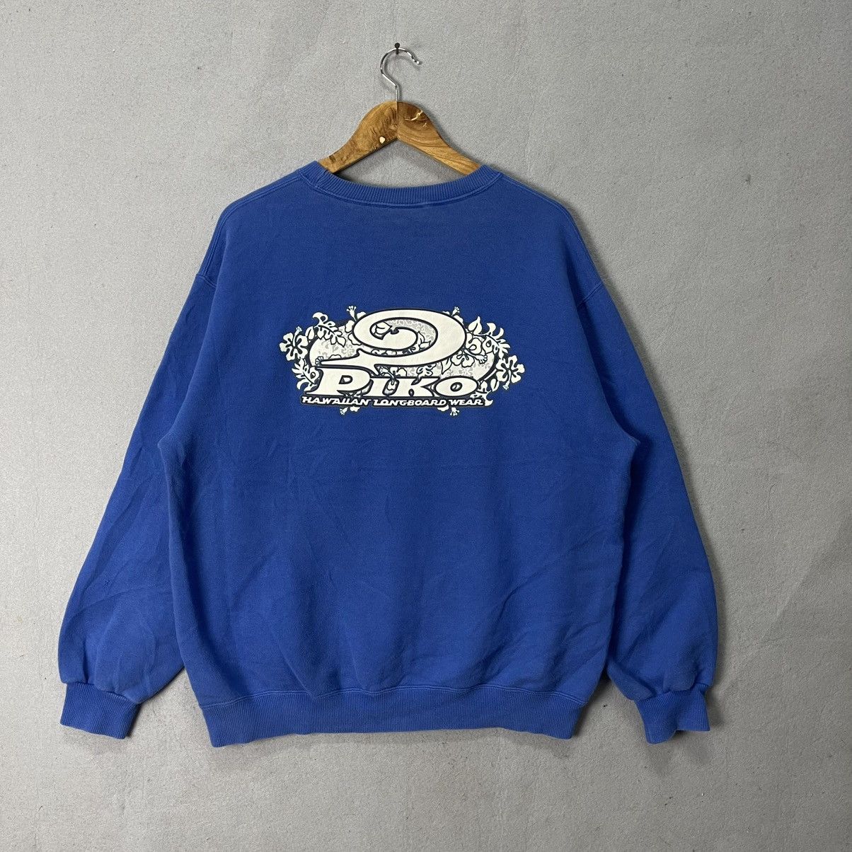 Vintage Vintage 90s Piko Hawaiian Longboard Wear Crewneck Sweatshirt Size US XL / EU 56 / 4 - 1 Thumbnail