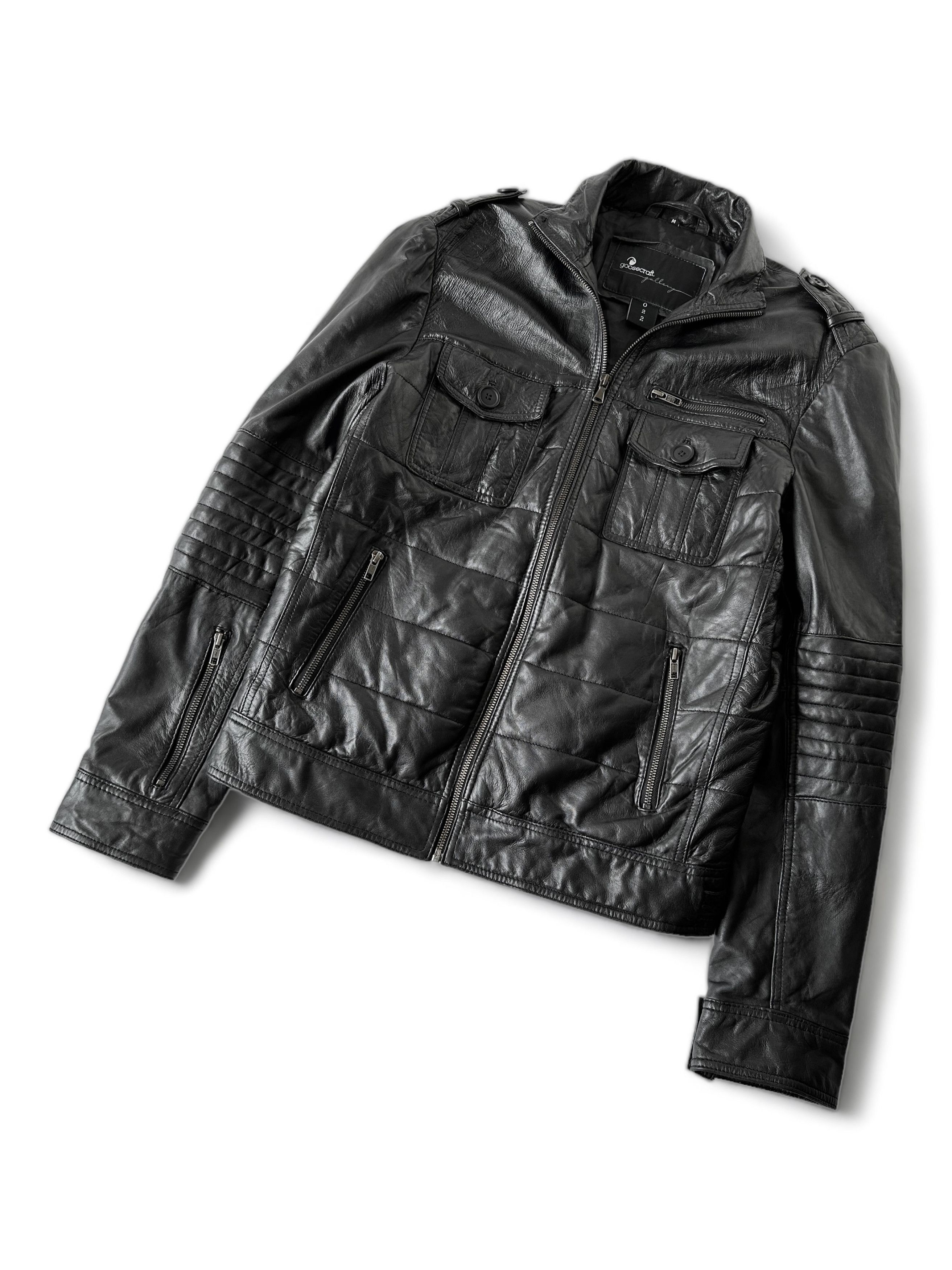 Allsaints Goosecraft Black Leather Jacket (M) Size US M / EU 48-50 / 2 - 3 Thumbnail