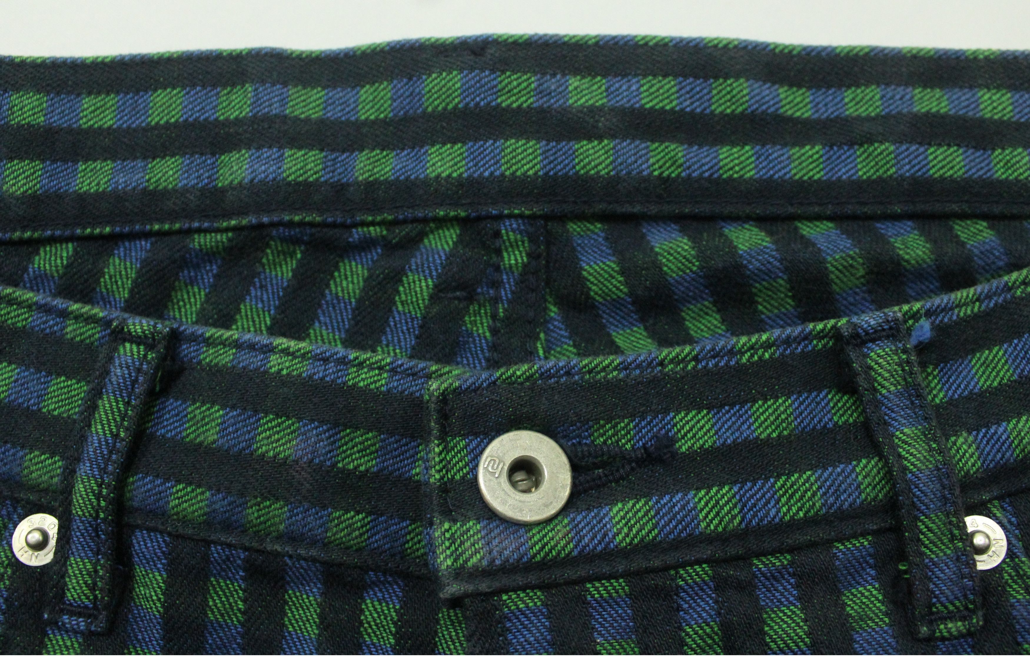Neighborhood Vintage NEIGHBORHOOD Denim 2002 Woven Striped Plaid Size US 33 - 14 Thumbnail