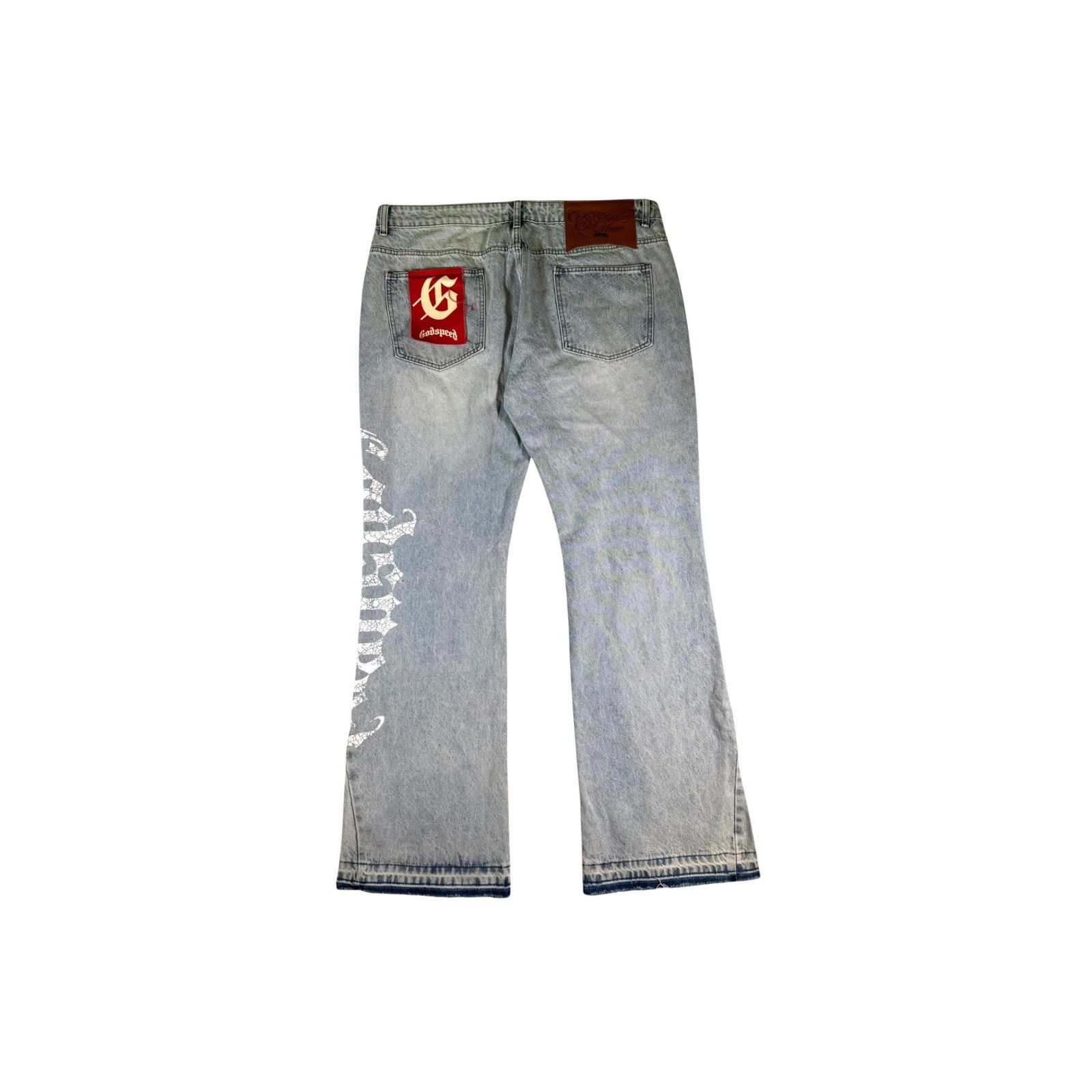 Godspeed Godspeed "OG Logo Flared" Light Wash Jeans Size US 38 / EU 54 - 2 Thumbnail