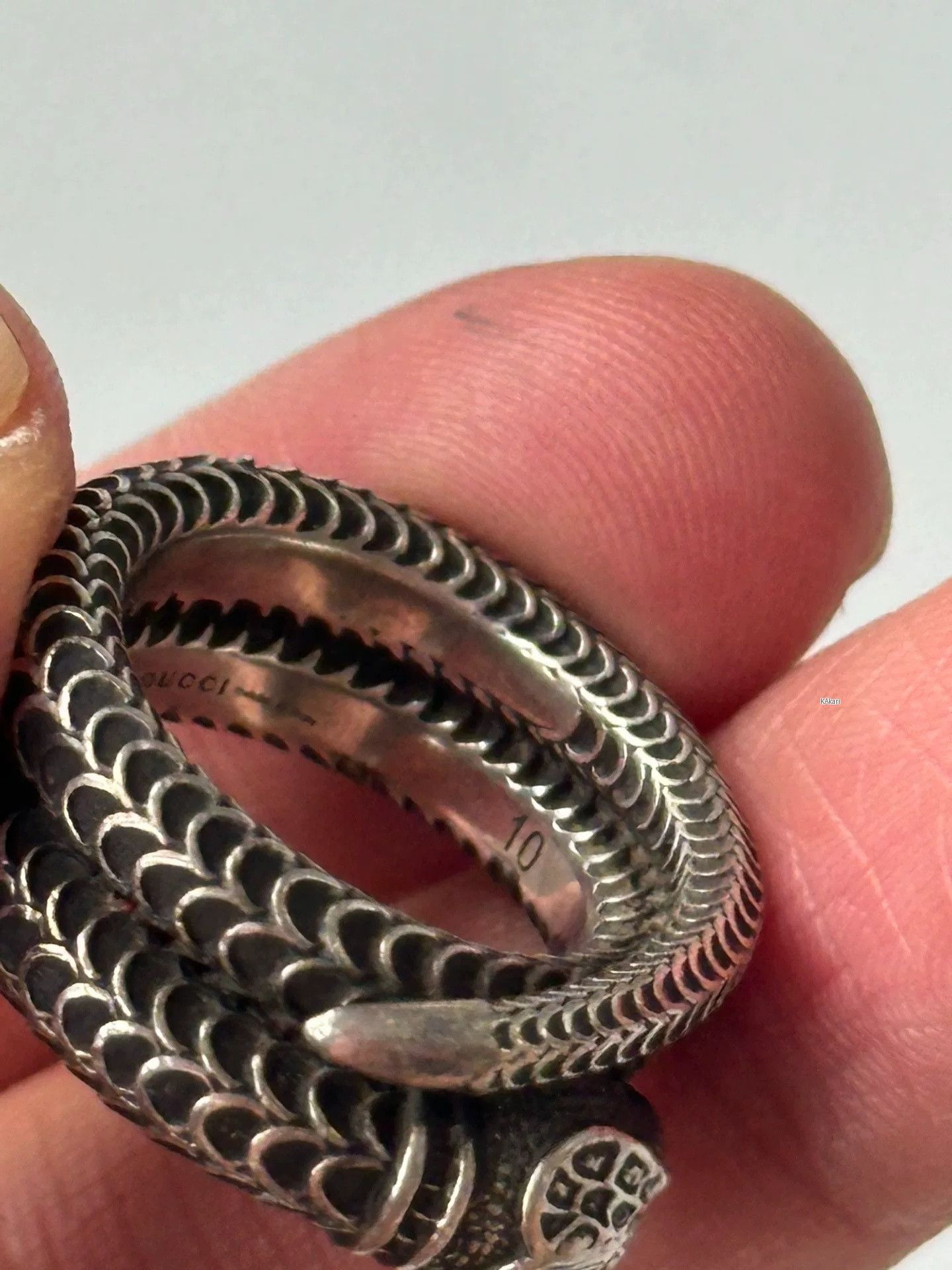 Gucci Gucci Garden Silver Snake Ring Size 40 - 1 Preview