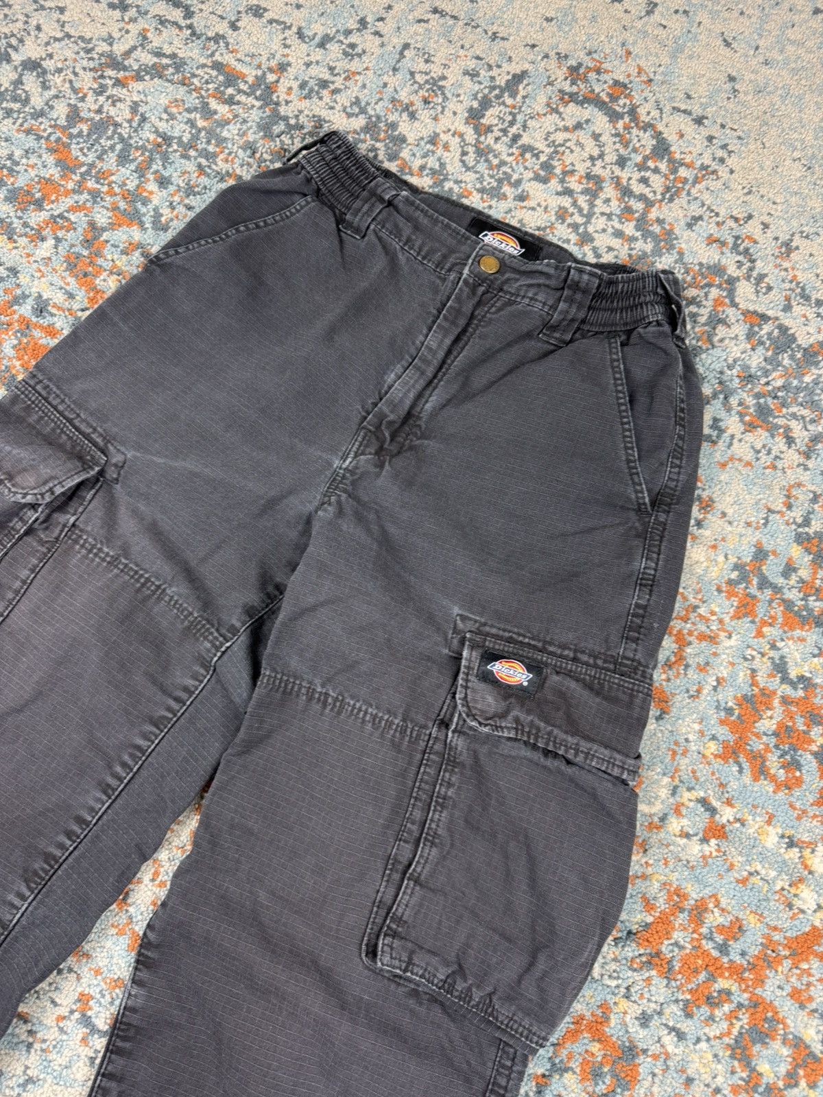 Dickies × Vintage Vintage 90s Dickies ripstop baggy cargo workwear pants faded Size US 26 / EU 42 - 3 Thumbnail