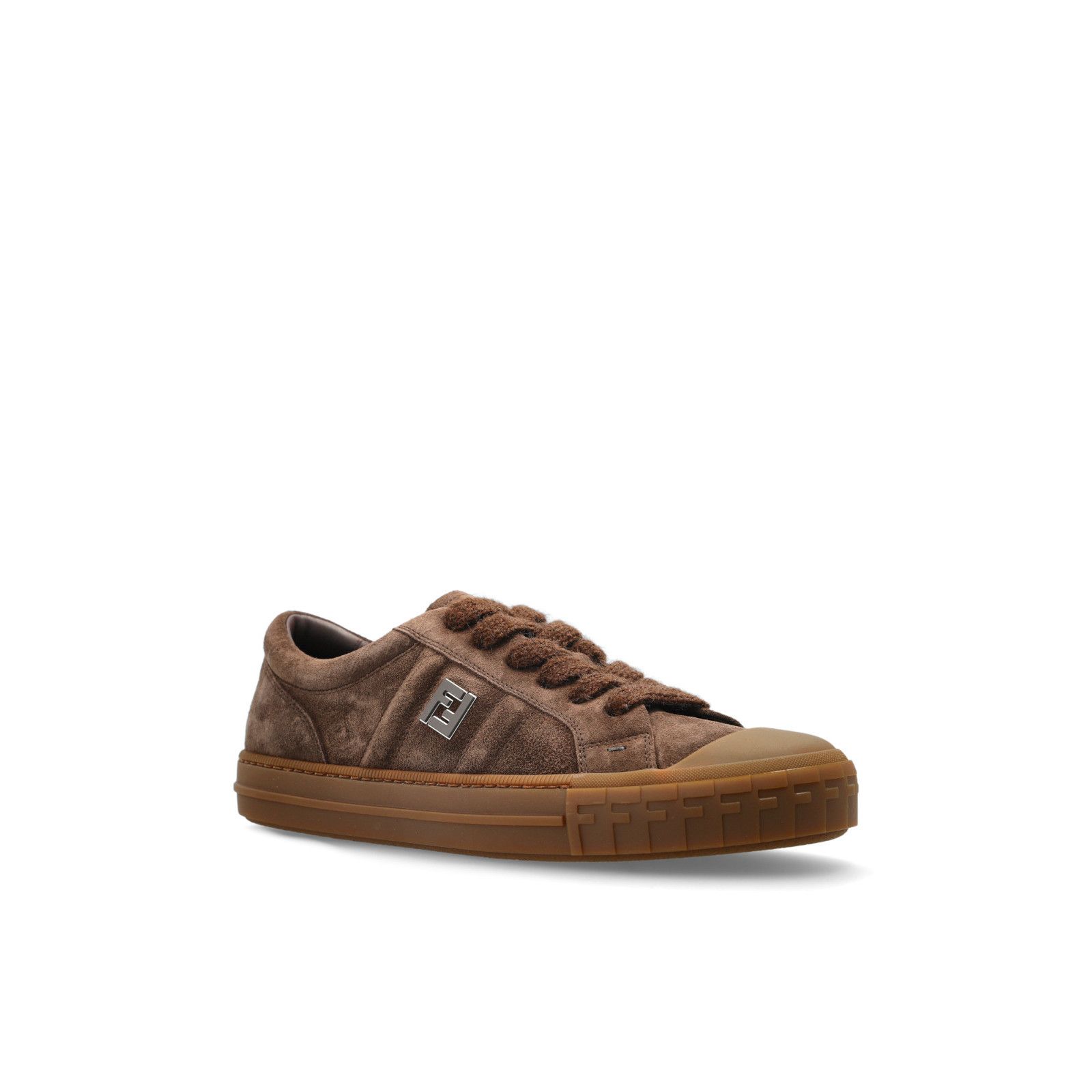 FENDI Domino Brown Suede Sneakers New & Authentic (Men's siz