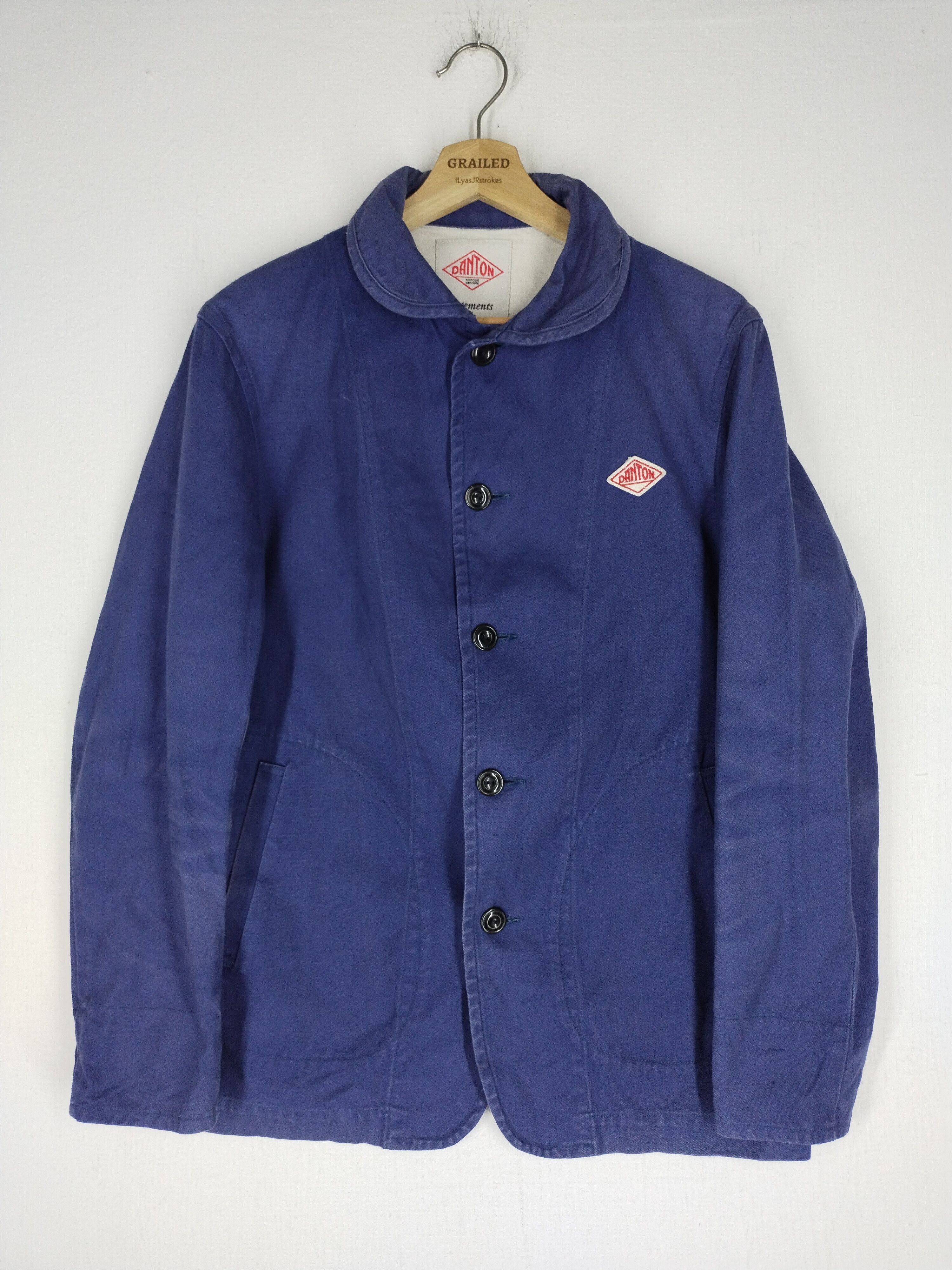image of Vintage Danton Vetements De Travail Blue Jacket, Men's (Size Medium)