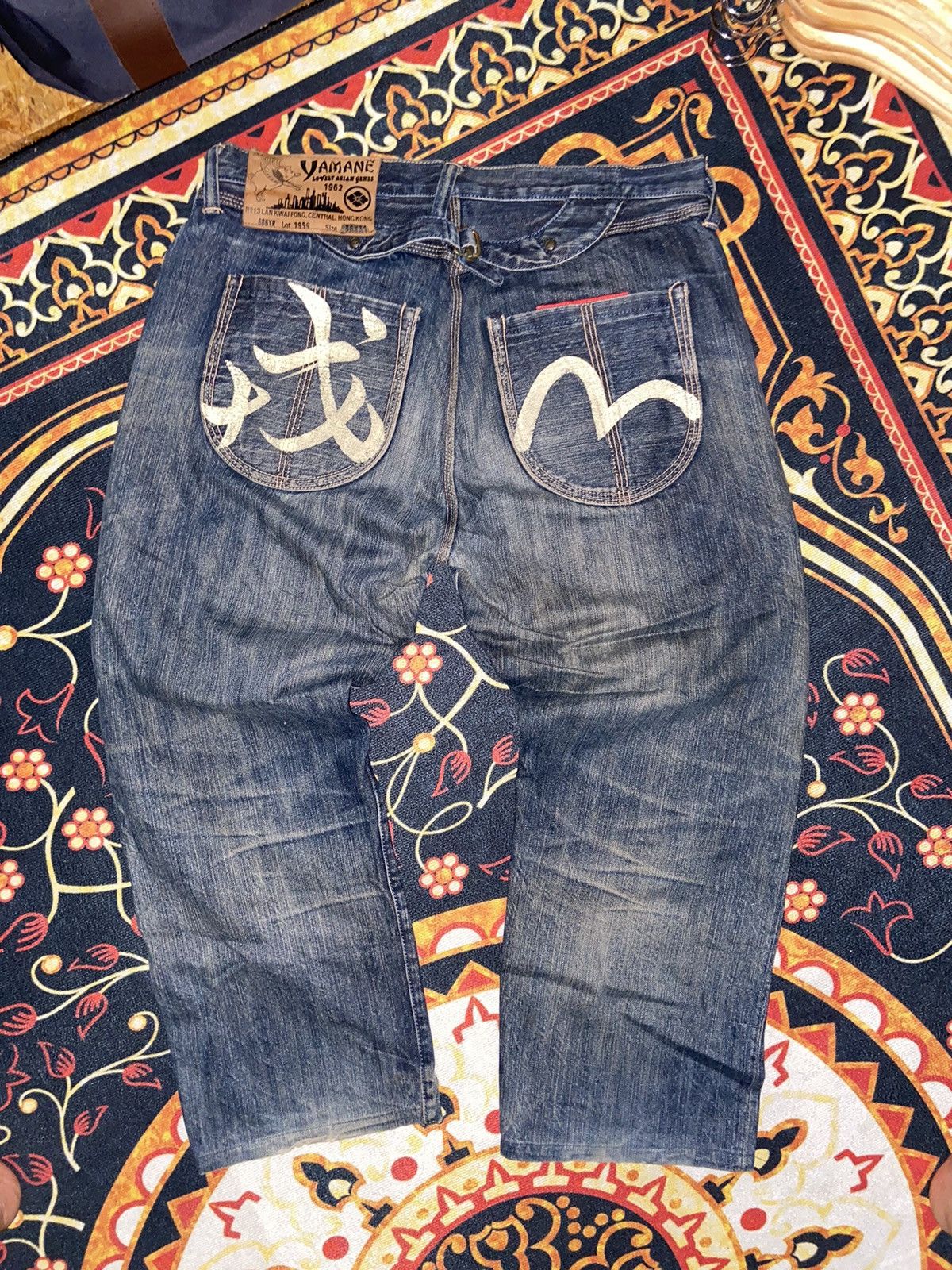 Evisu × Japanese Brand EVISU YAMANE BIG LOGO SPELL OUT DENIM Size US 36 / EU 52 - 8 Thumbnail