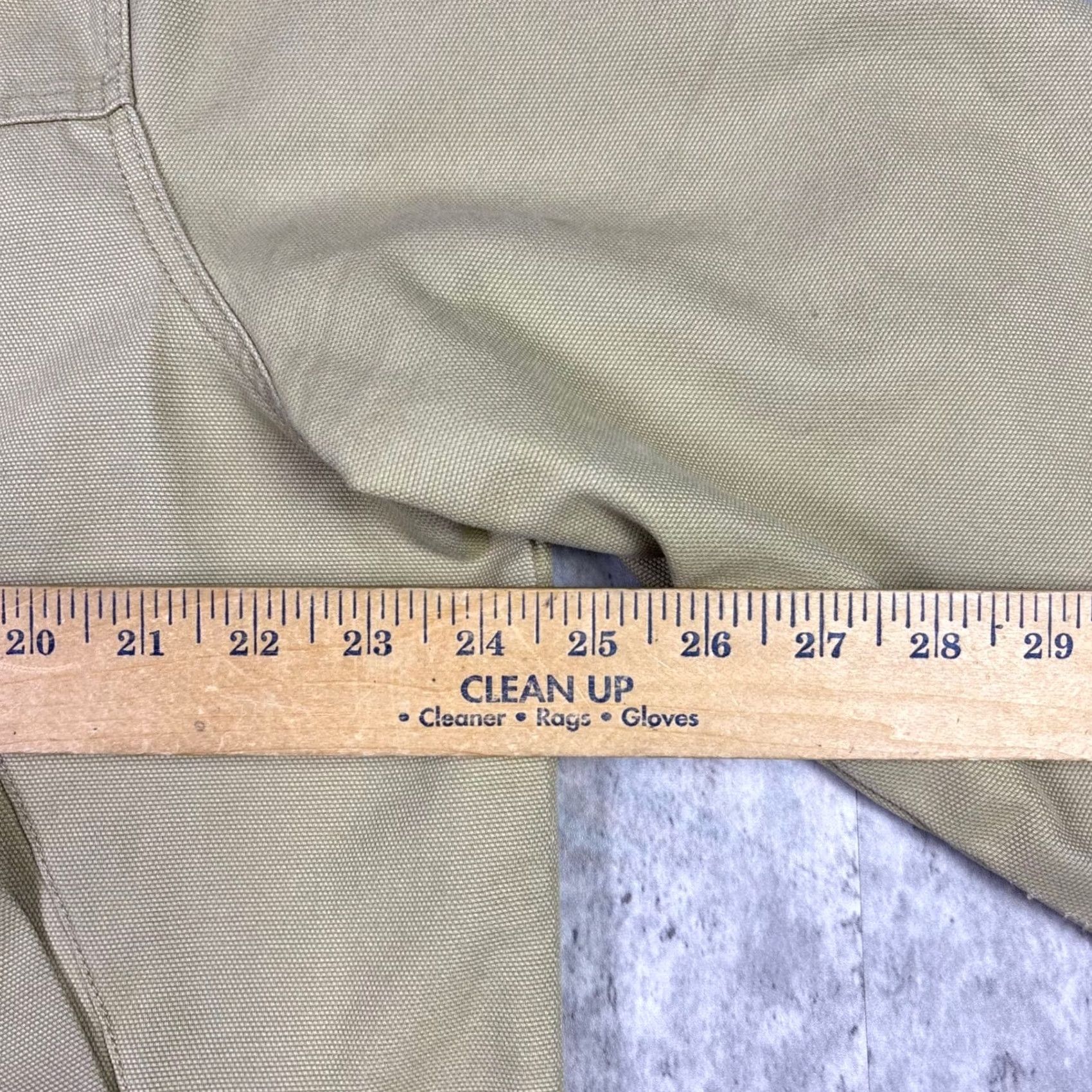 Lands' End Lands' End Mens Large Barn Coat Tan Canvas Corduroy Collar Plaid Lined Field Jacket Military Style Casual Workwear 90s Preppy Mens jackets Size US L / EU 52-54 / 3 - 3 Thumbnail