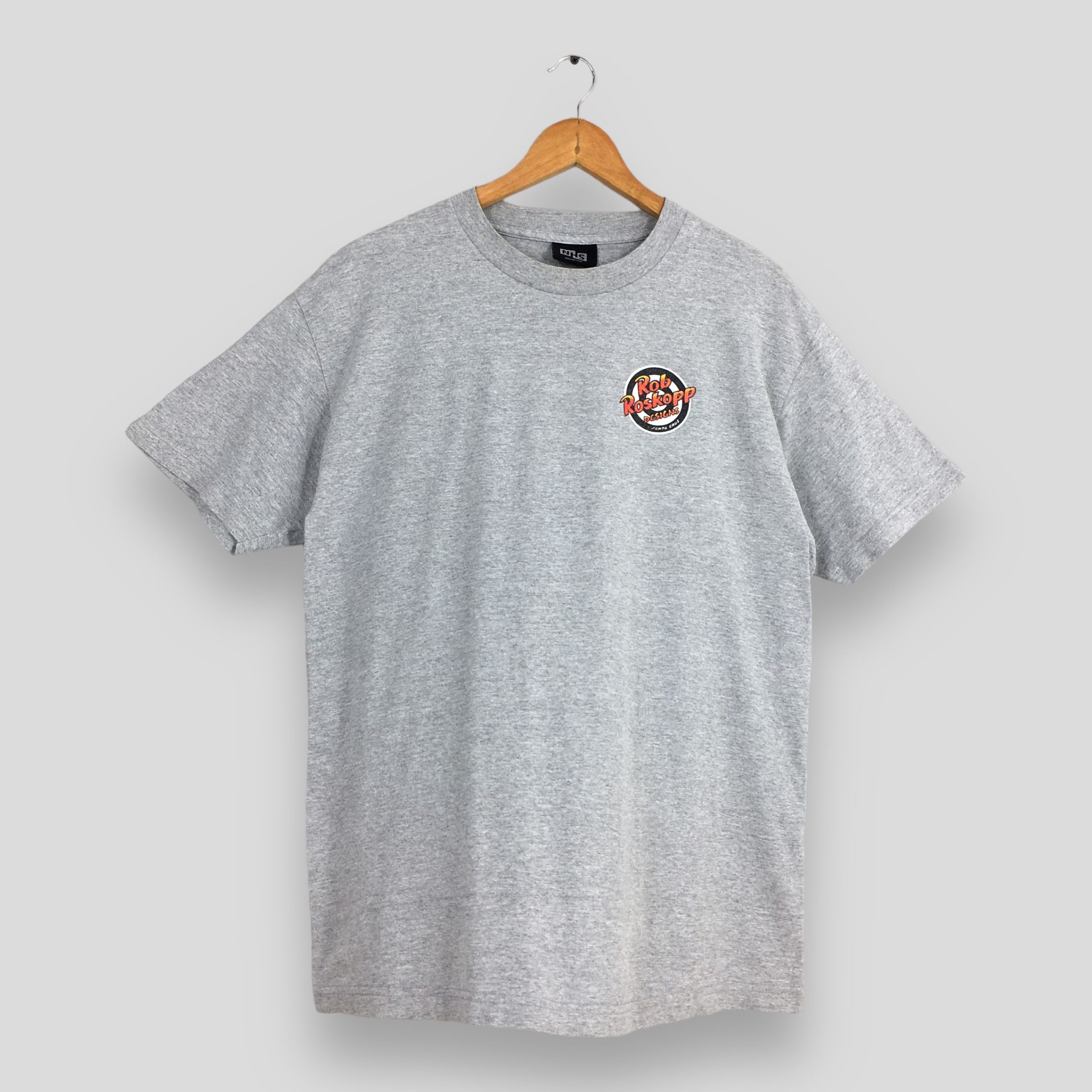 Santa Cruz Skateboards Vintage 90's Rob Roskopp Pushead Design Gray T shirt Medium Size US M / EU 48-50 / 2 - 3 Thumbnail