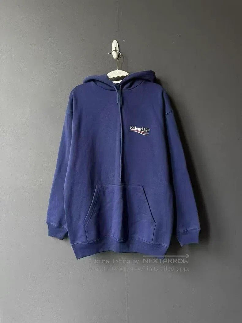 Balenciaga Balenciaga Blue Coke Hoodie Size US XS / EU 42 / 0 - 1 Thumbnail