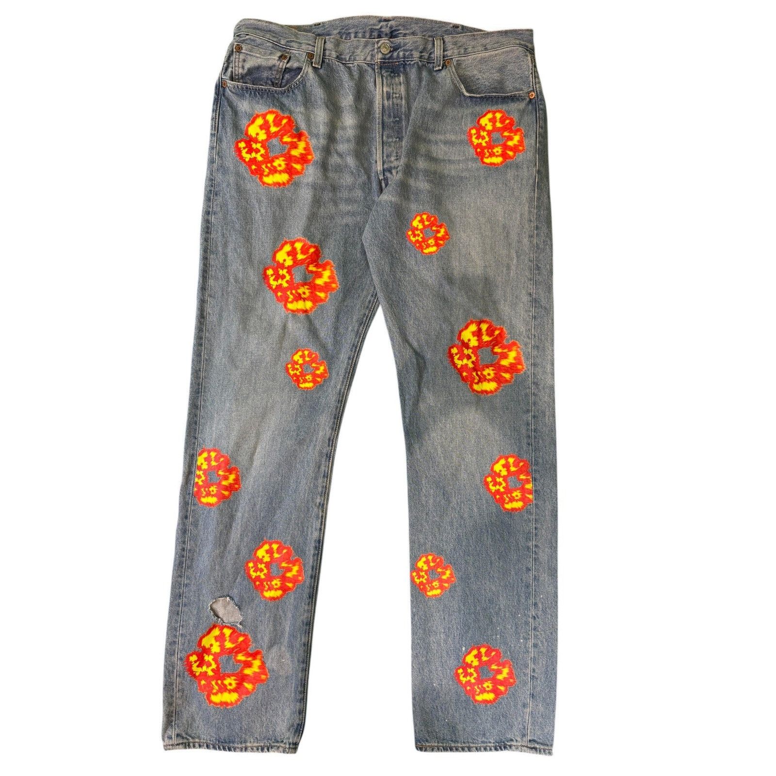 DENIM TEARS Levis Denim Tears Offset Light Wash Jeans Size US 40 / EU 56 - 1 Thumbnail