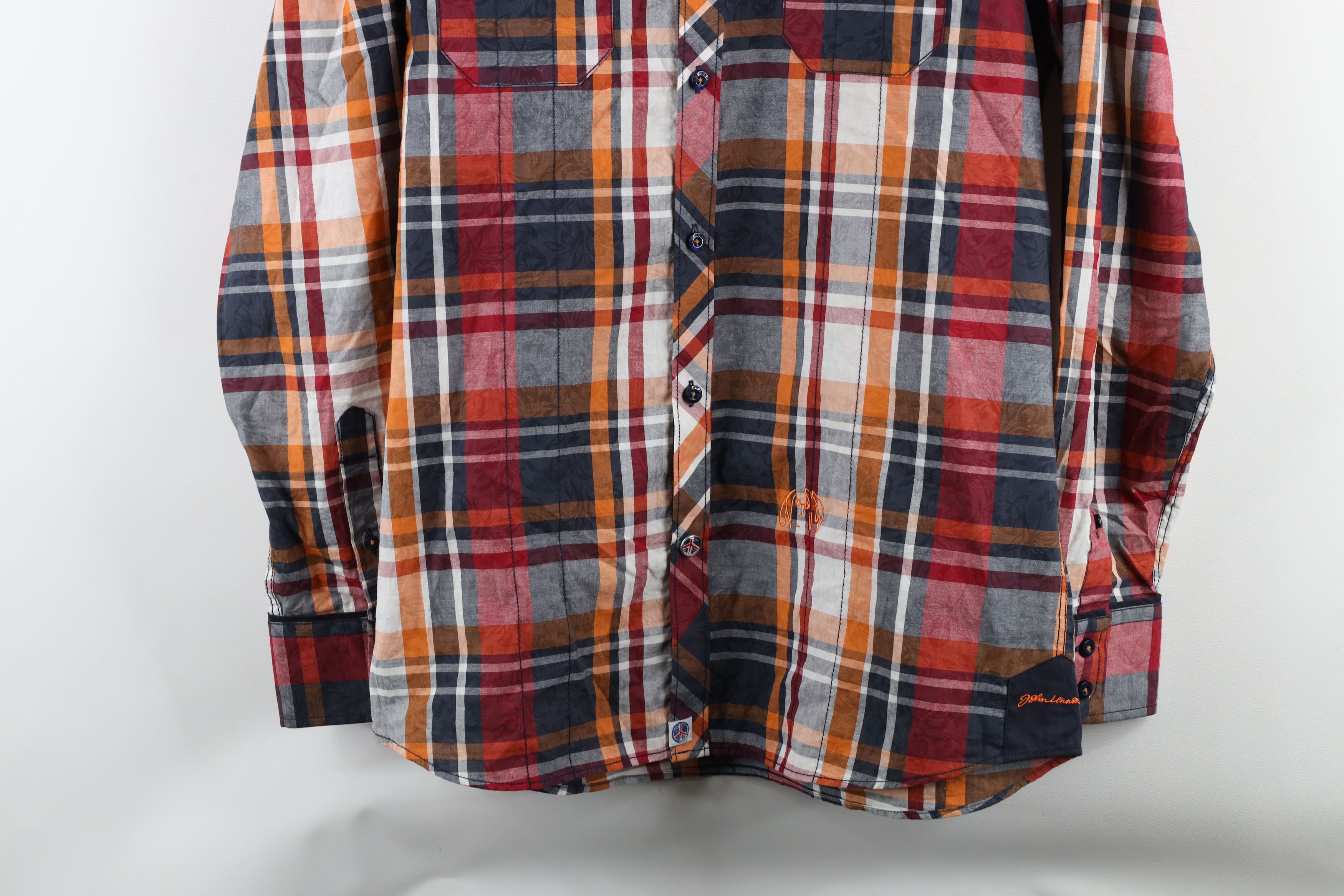 Vintage Vintage John Lennon Western Collared Button Shirt Plaid Size US M / EU 48-50 / 2 - 3 Thumbnail