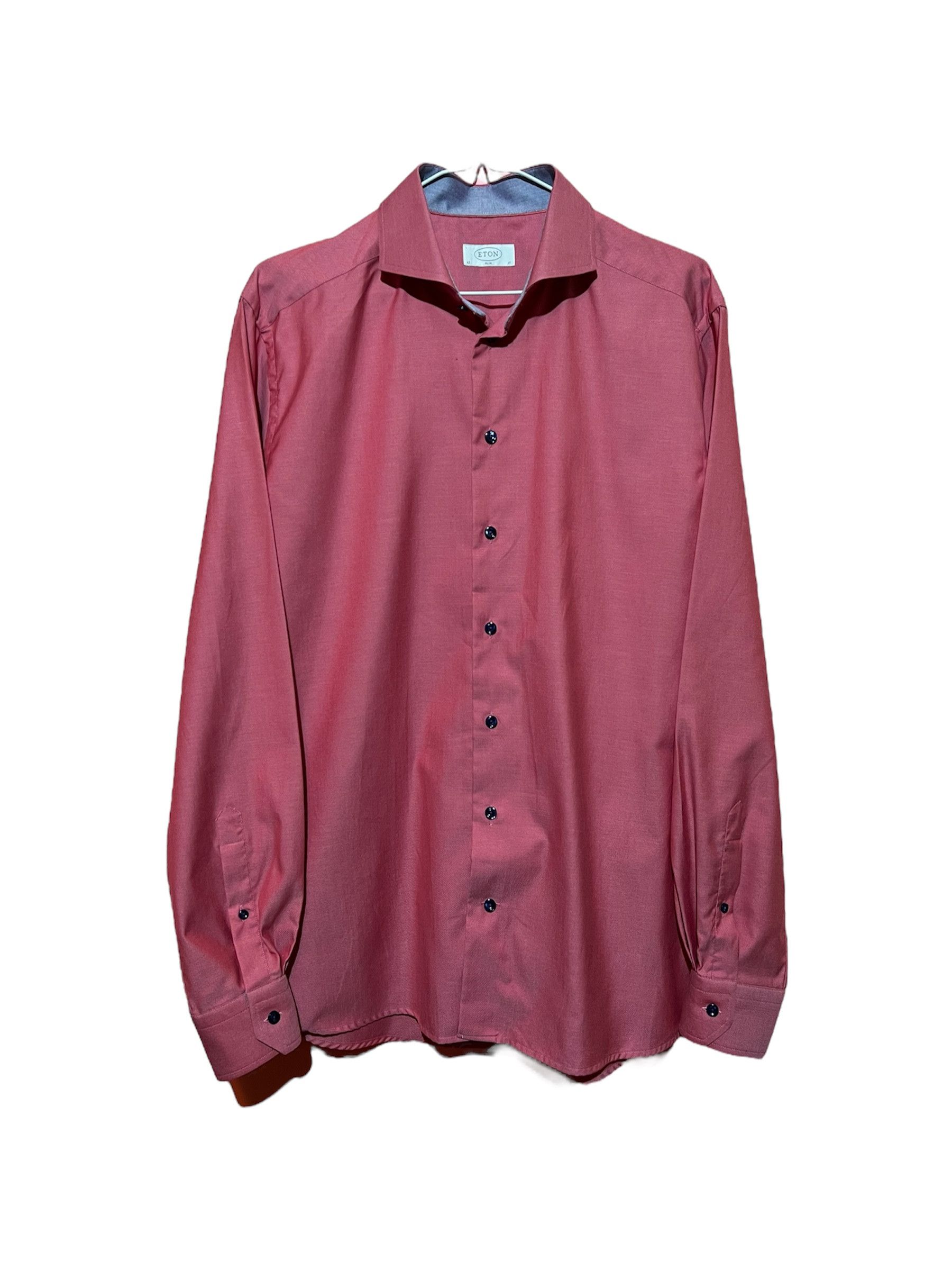 Eton Eton shirt button ups classic red slim Size US L / EU 52-54 / 3 - 1 Thumbnail