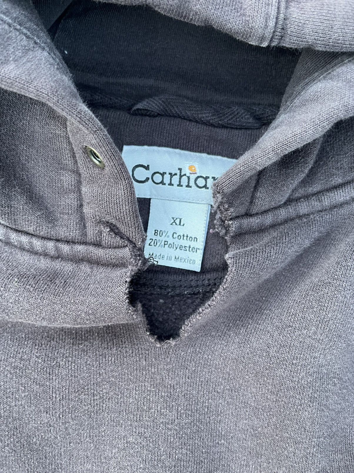 Carhartt Custom Carhartt Hoodie Sweatshirt Sun Fade Distressed Thrash Size US XL / EU 56 / 4 - 4 Thumbnail