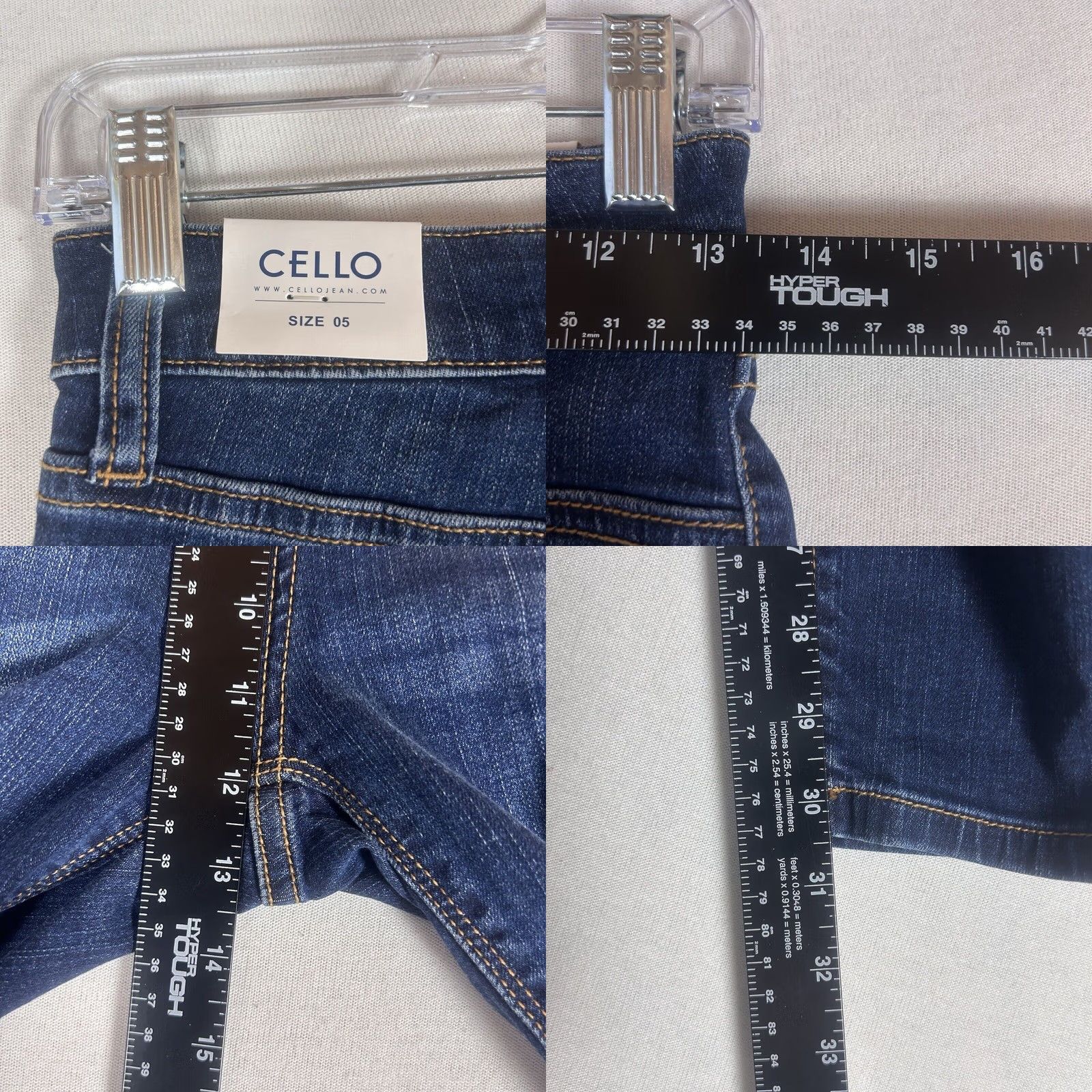 Vintage Cello Jeans Distressed Skinny Blue Denim High Rise 5 Regular Women NWT Jeans Shirt? Size 27" / US 4 / IT 40 - 8 Thumbnail
