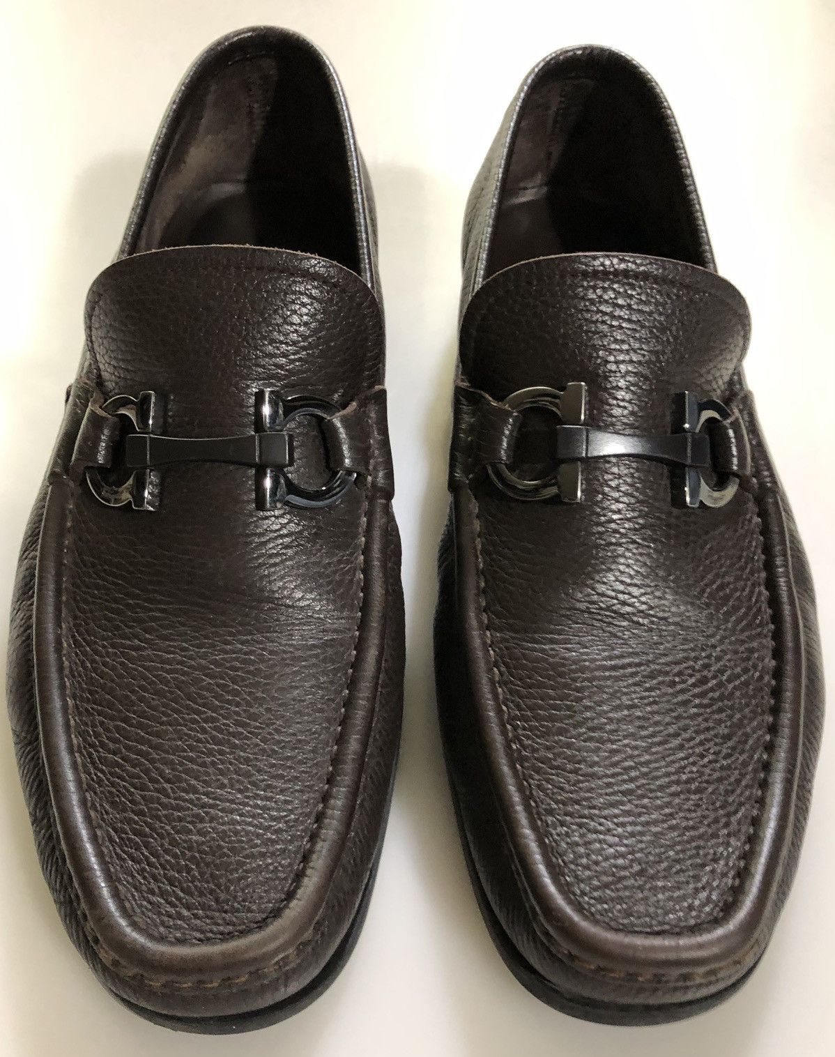 Salvatore Ferragamo Salvatore Ferragamo 🇮🇹 Dk Brown Leather Gancini Bit Loafers 8 Size US 7.5 / EU 40-41 - 1 Thumbnail