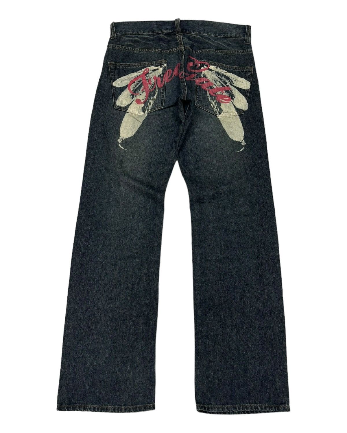 RARE VINTAGE HAND TAILORED DENIM FREE GATE DISTRESS DENIM