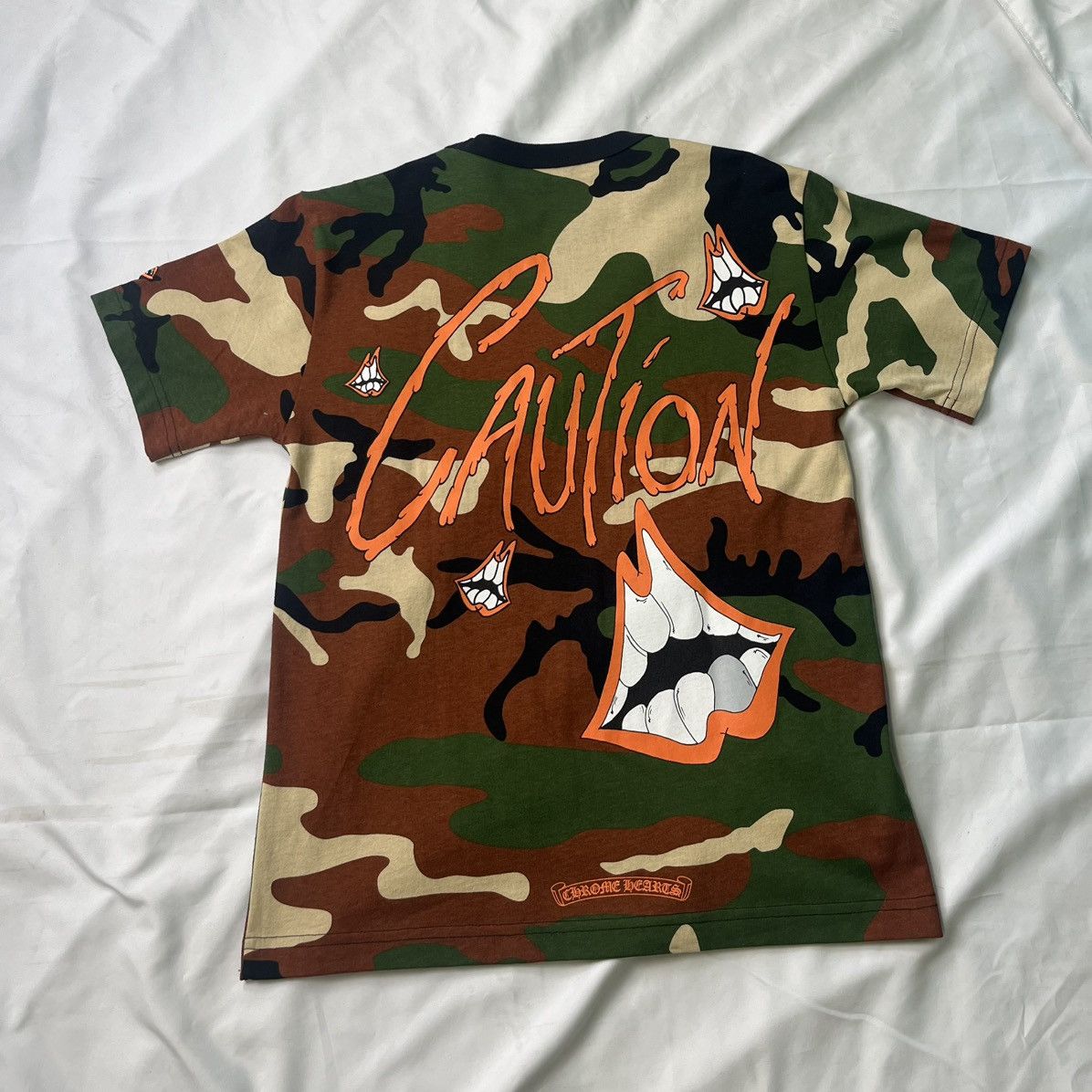 【新品】クロムハーツ×マッティボーイ★Tシャツ★CAUTION★camo★XXL CHROME HEARTS クロムハーツ ×MATTY BOY マッティーボーイ PPO