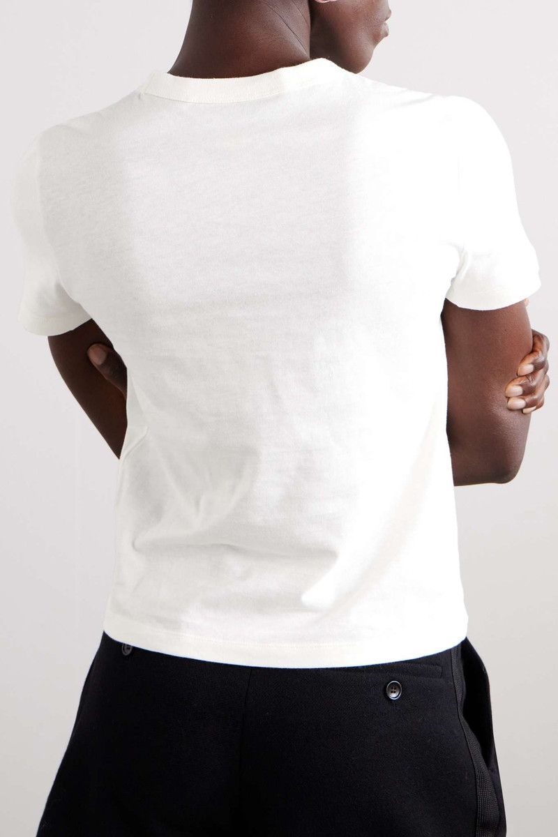 Gucci o1la5ras0526 Cotton Jersey T-Shirt With Crystal G in White Size XXS / US 00 / IT 34 - 4 Thumbnail