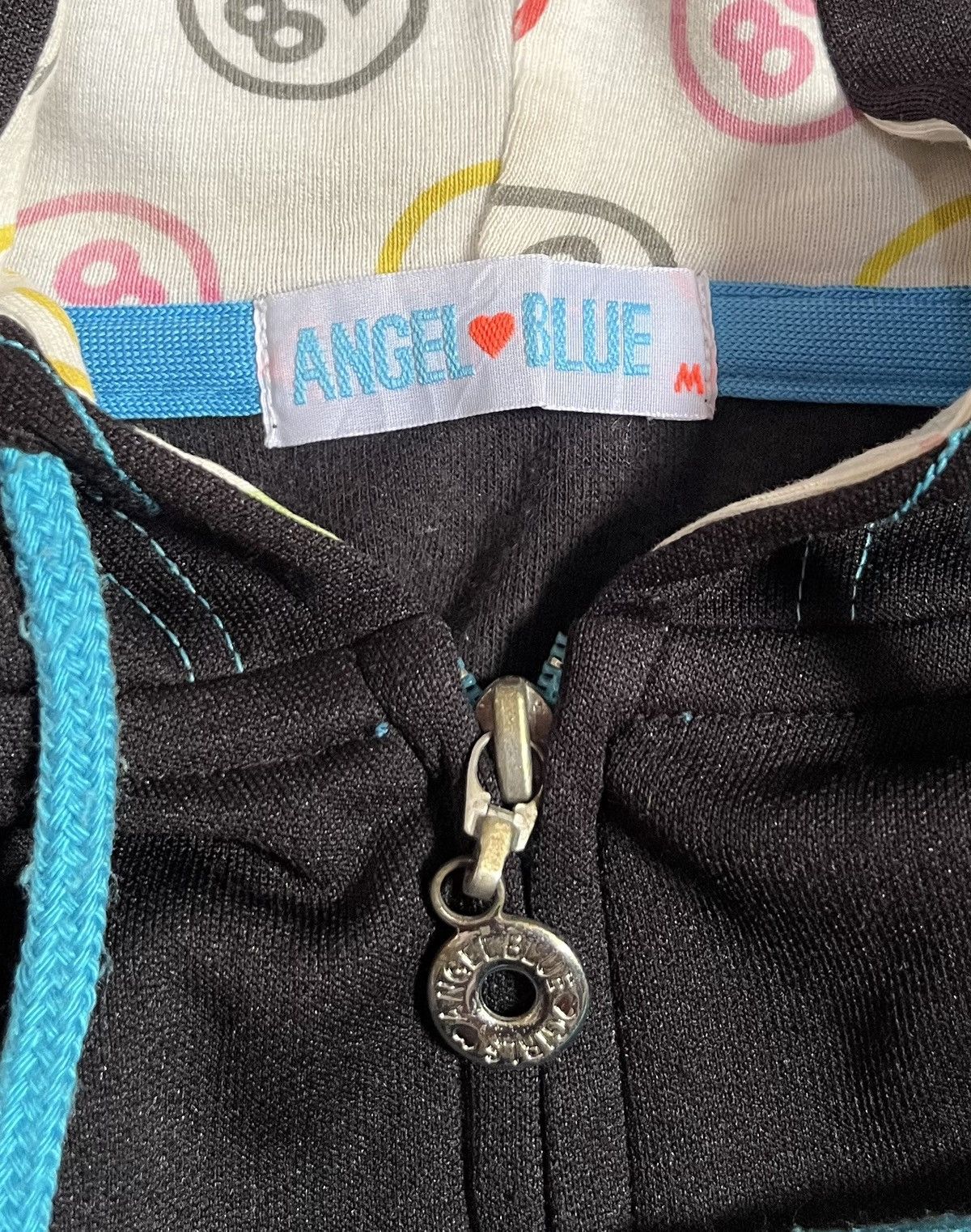 Angel Blue TAX FREE 🇺🇸 Vintage angel blue card game patched zip hoodie Size US M / EU 48-50 / 2 - 4 Thumbnail