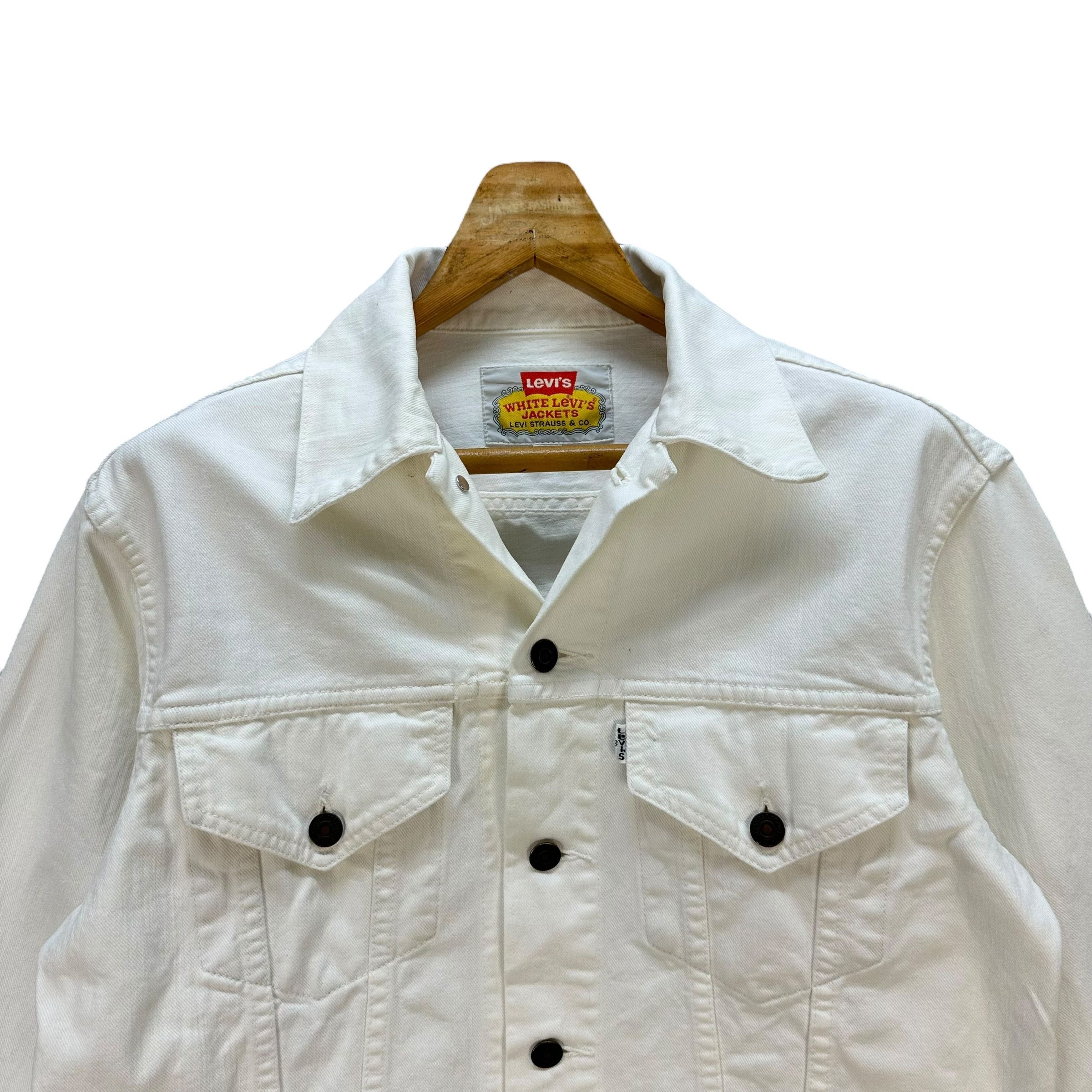 Levi's Vintage LEVI'S 70505 White Denim Jacket White Tab #A42-0965 Size US M / EU 48-50 / 2 - 2 Thumbnail