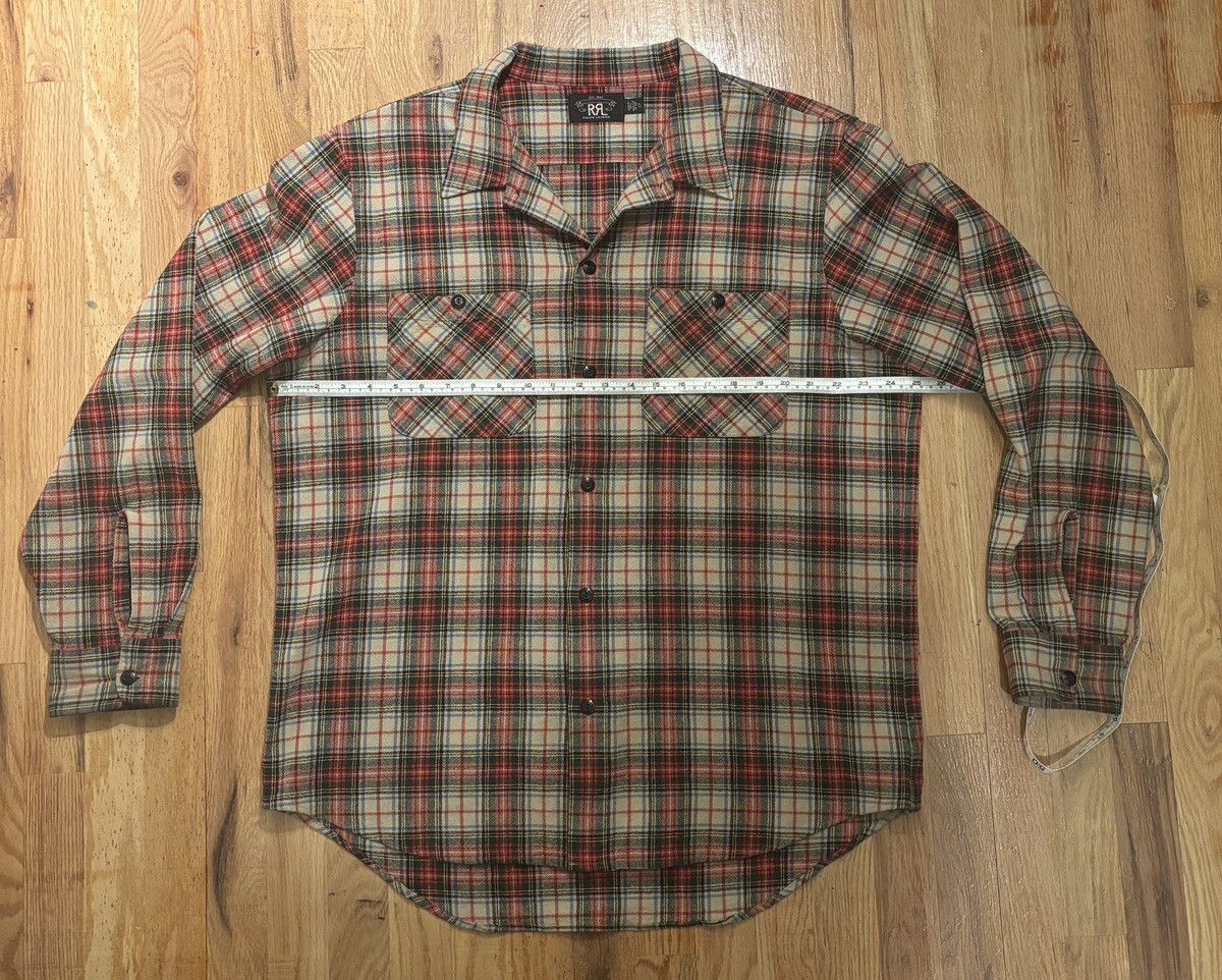 RRL Ralph Lauren Double RL RRL Flannel Universal Red Beige Plaid Camp Shirt Size US XL / EU 56 / 4 - 11 Thumbnail