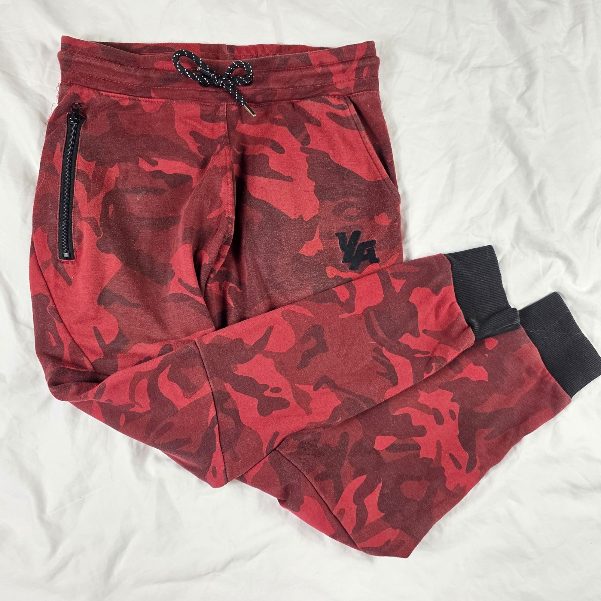 YoungLA YoungLA Mens Medium Red Camo Joggers Sweatpants Drawstring C Size US 30 / EU 46 - 1 Thumbnail