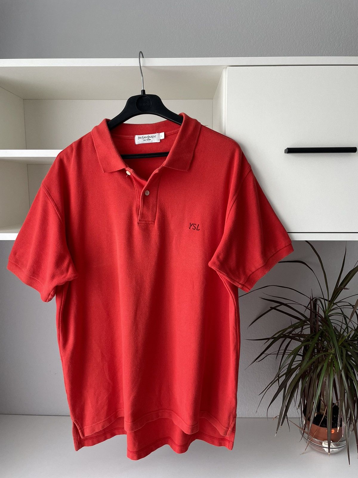 Yves Saint Laurent Vintage Yves Saint Laurent Polo Tee Logo YSl Size US L / EU 52-54 / 3 - 1 Thumbnail