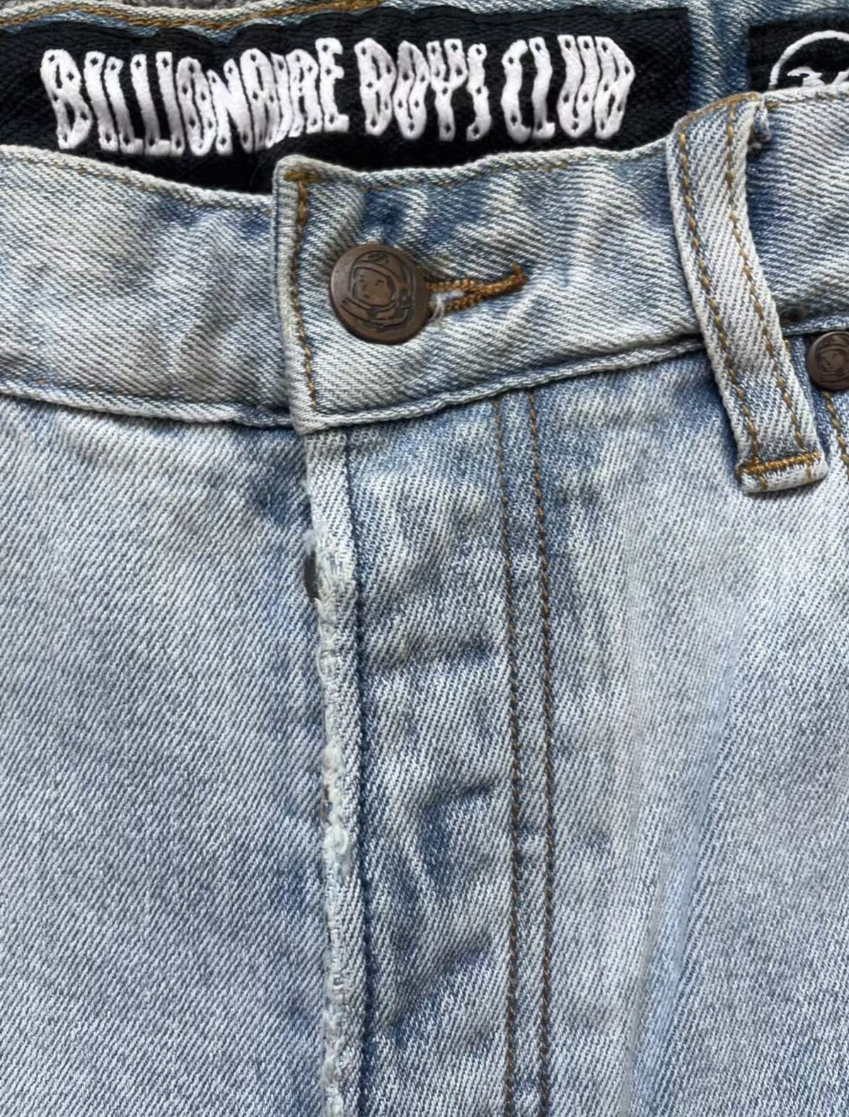 Billionaire Boys Club BBC Distressed Embroidered Slim-Fit Stretch Jeans Size US 34 / EU 50 - 4 Thumbnail